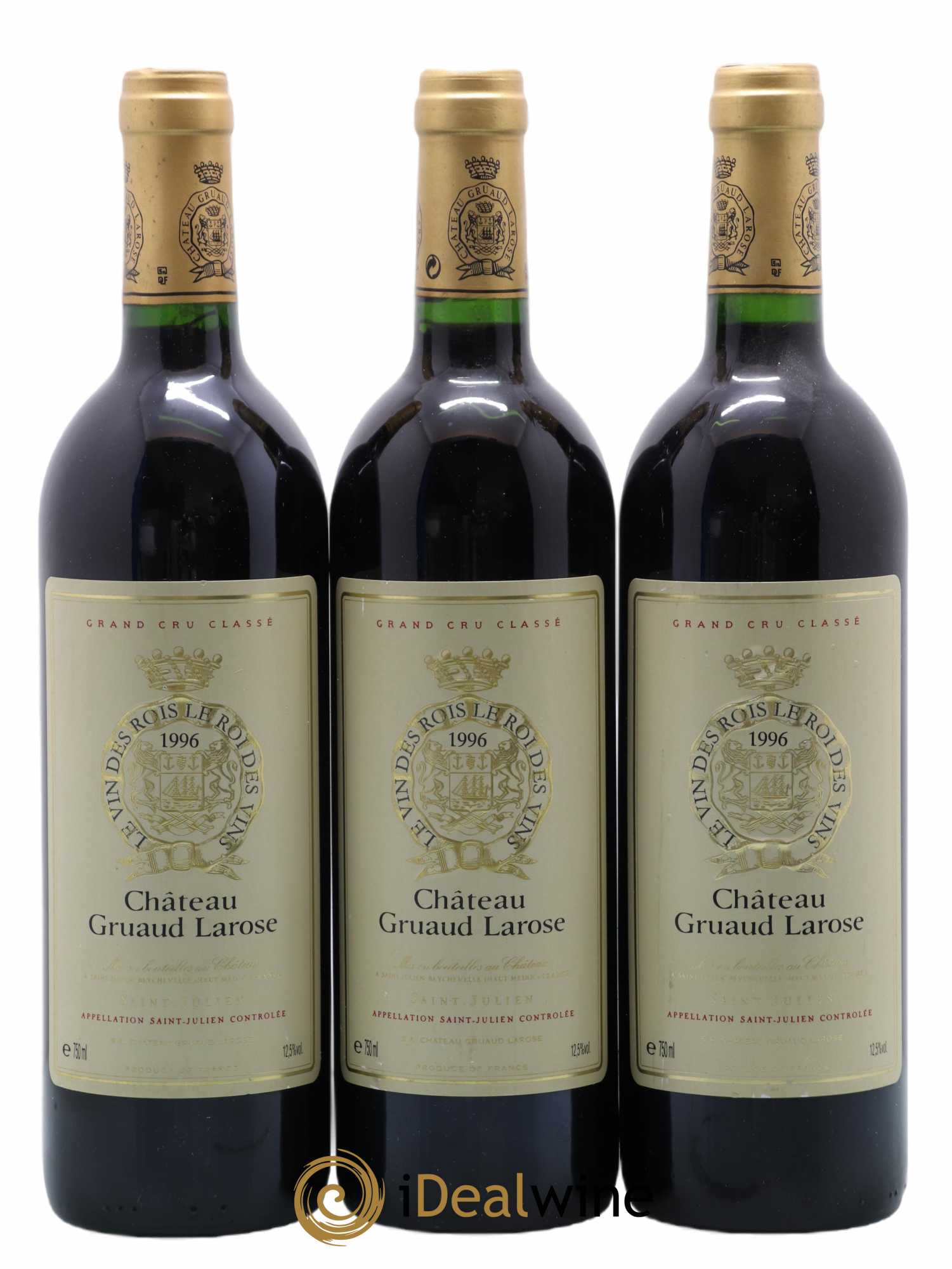 Château Gruaud Larose 2ème Grand Cru Classé 1996 - Lot de 3 bouteilles - 0