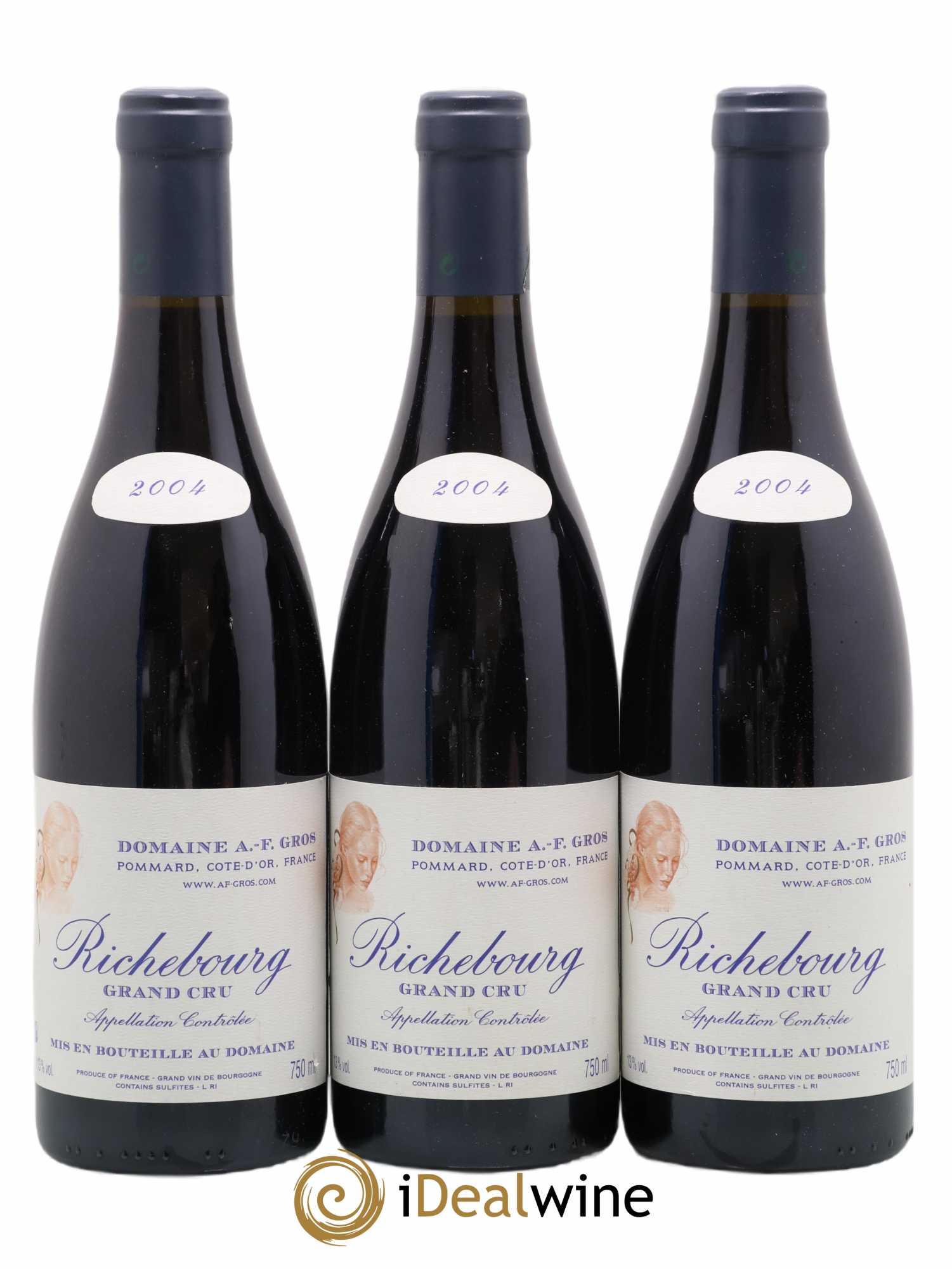 Richebourg Grand Cru A.-F. Gros 2004 - Lot de 3 bouteilles - 0