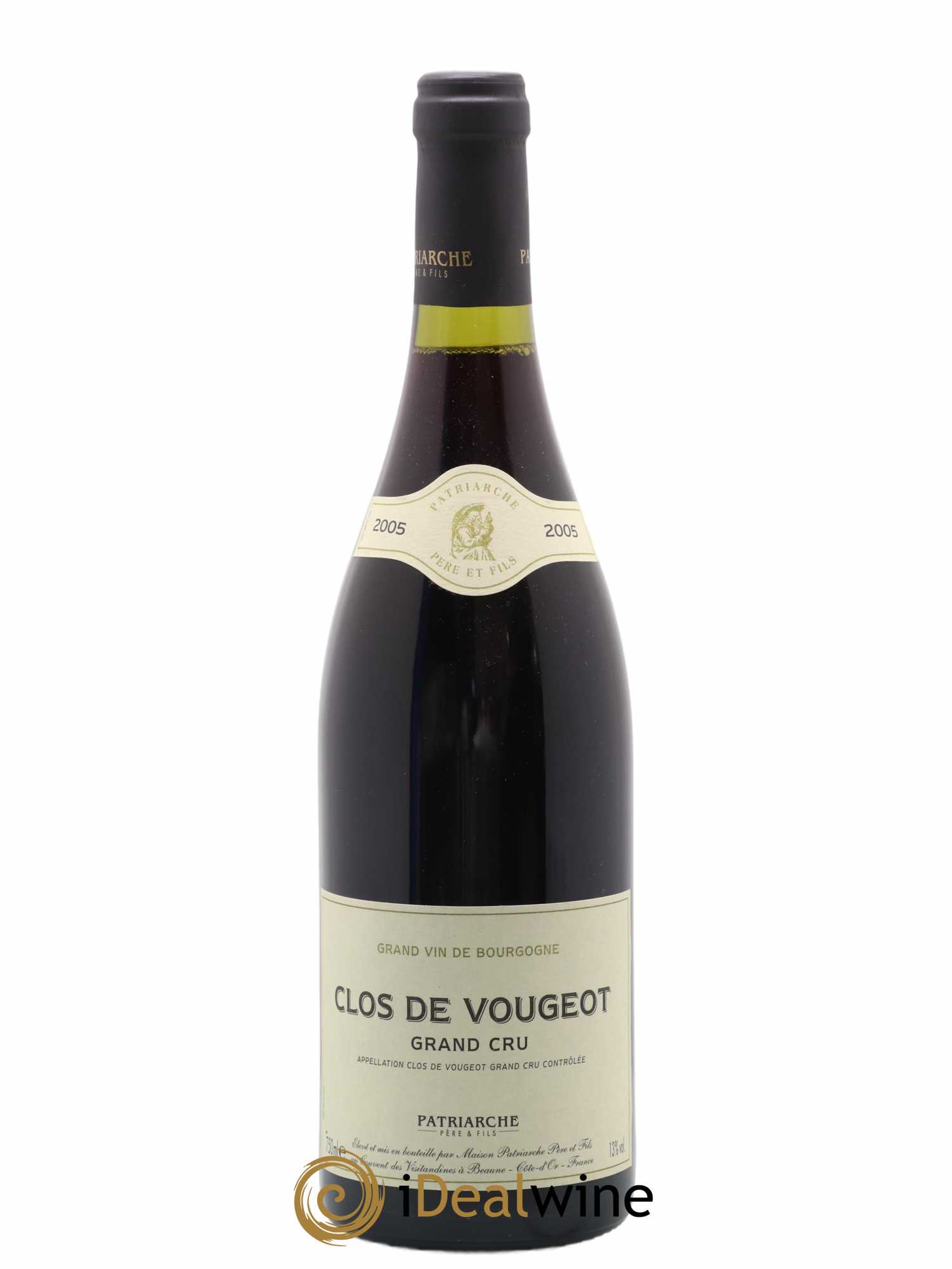 Clos de Vougeot Grand Cru Domaine Patriache 2005 - Lot de 1 bouteille - 0