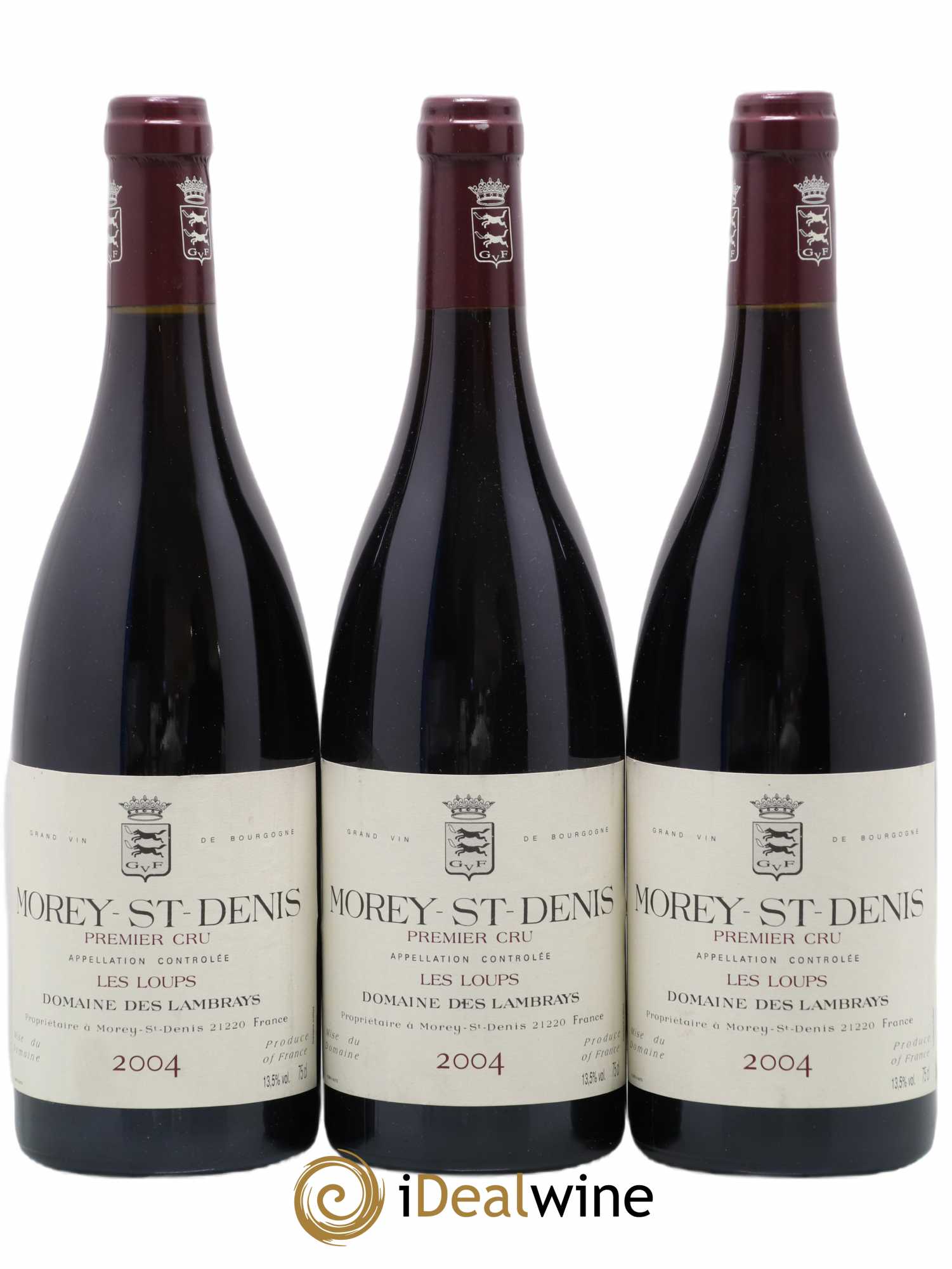 Morey-Saint-Denis 1er Cru Les Loups Domaine des Lambrays 2004 - Lot de 3 bouteilles - 0