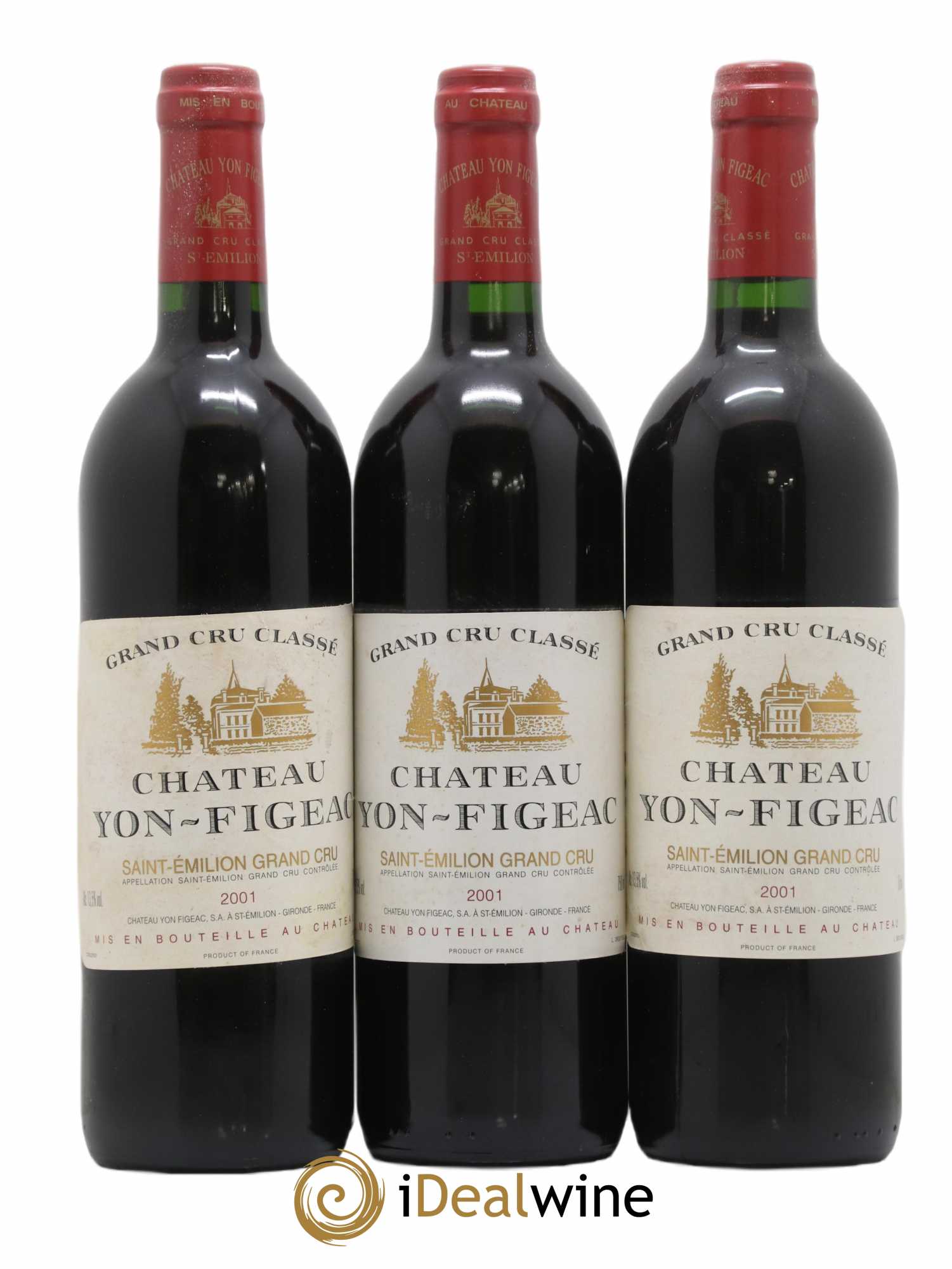 Château Yon Figeac Grand Cru Classé 2001 - Lot de 6 bouteilles - 1