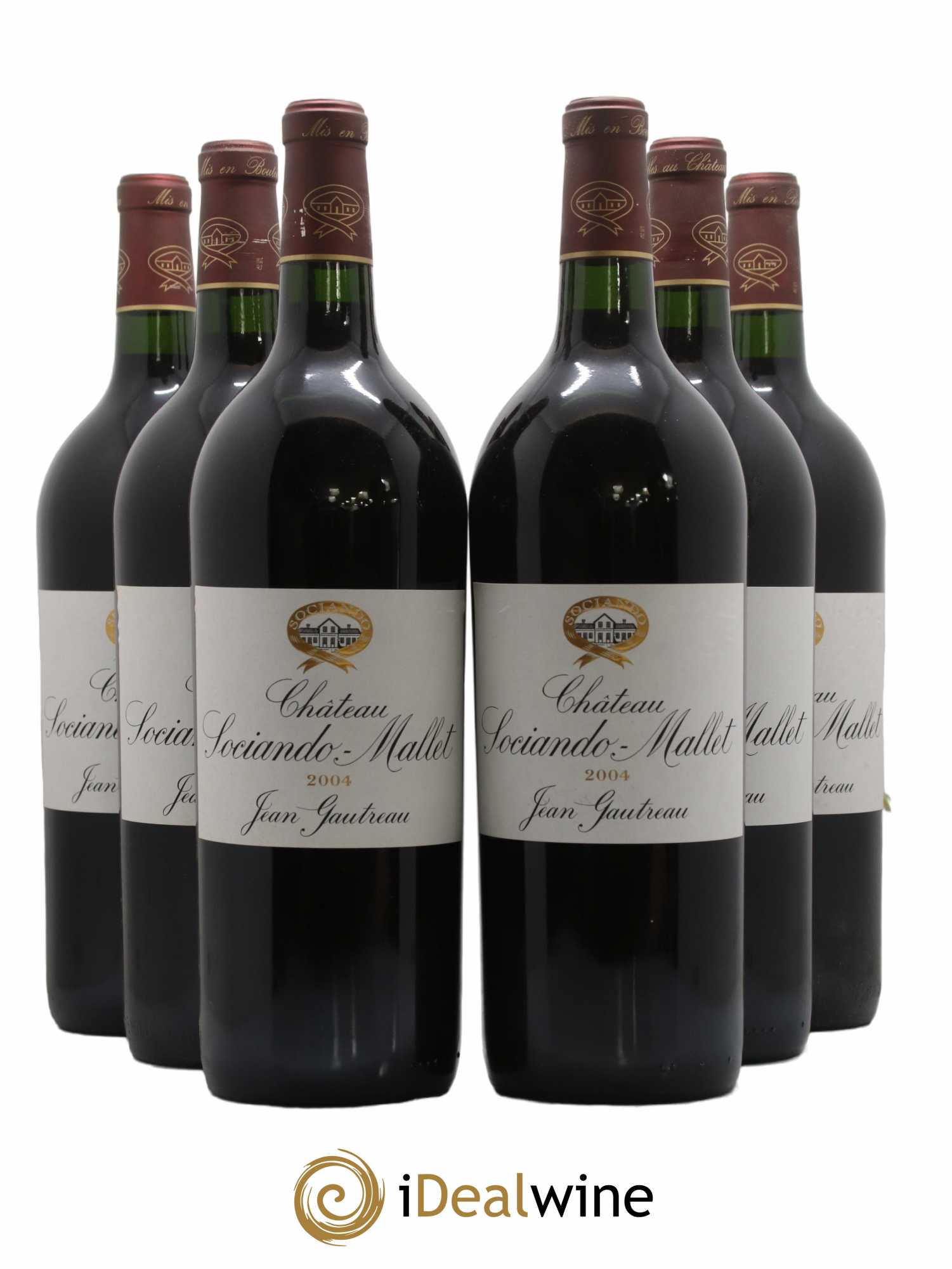 Château Sociando Mallet 2004 - Lot de 6 magnums - 0