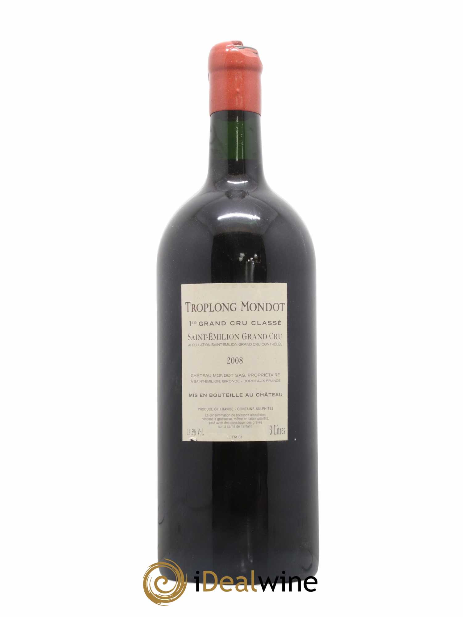 Château Troplong Mondot 1er Grand Cru Classé B 2008 - Lot of 1 double magnum - 1