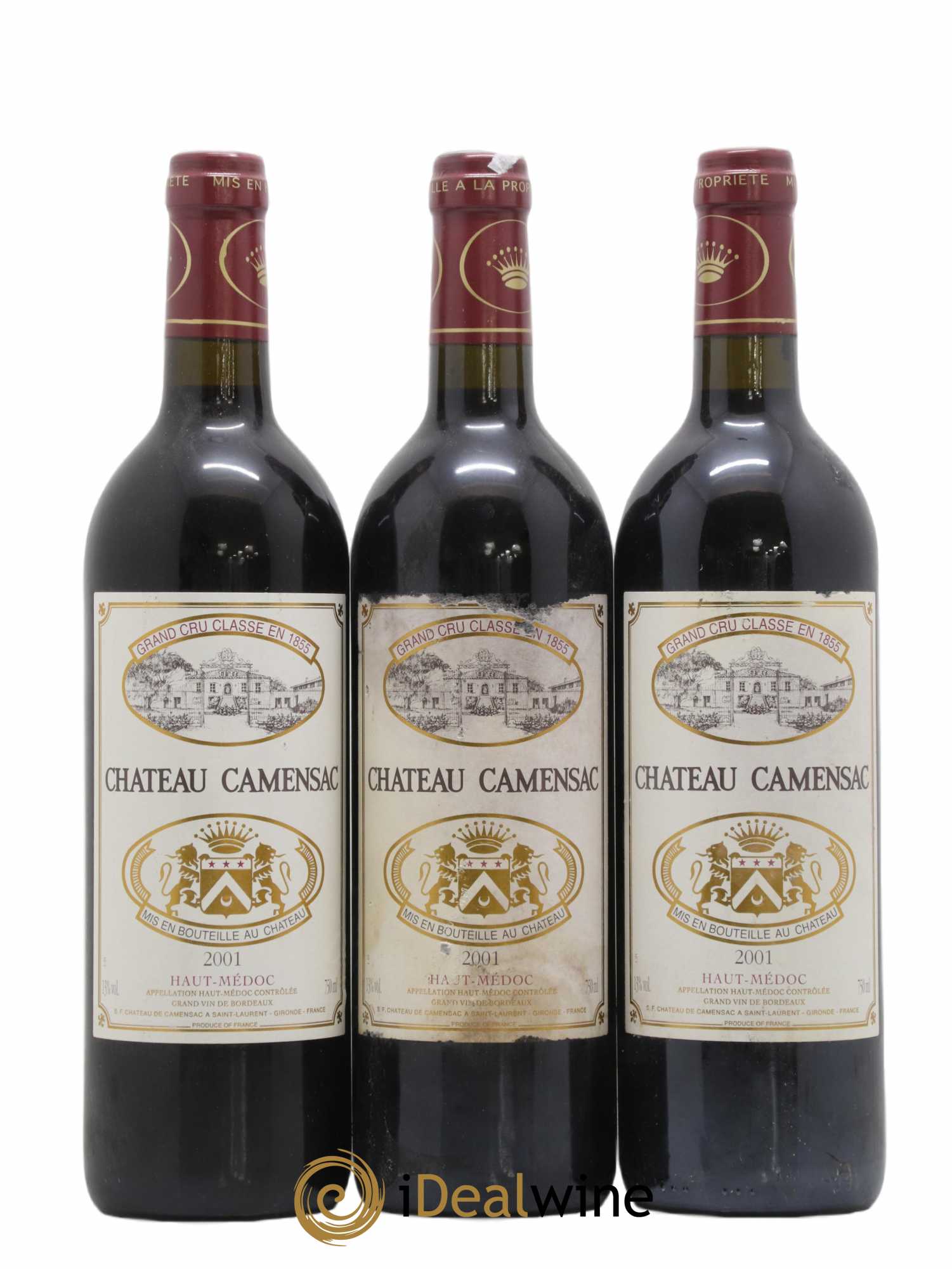 Château Camensac 5ème Grand Cru Classé 2001 - Lot de 6 bouteilles - 2