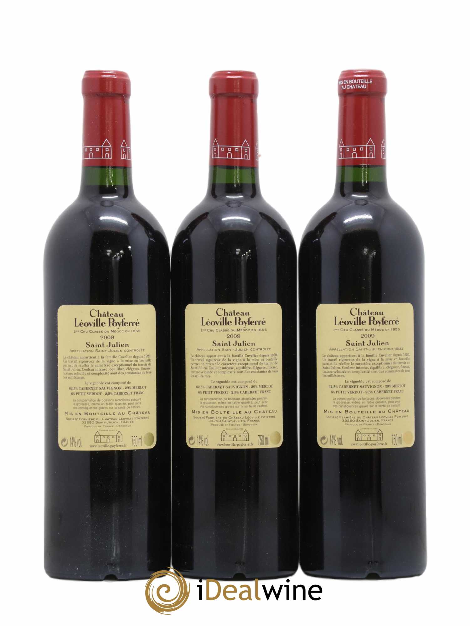 Château Léoville Poyferré 2ème Grand Cru Classé 2009 - Lot de 6 bouteilles - 2