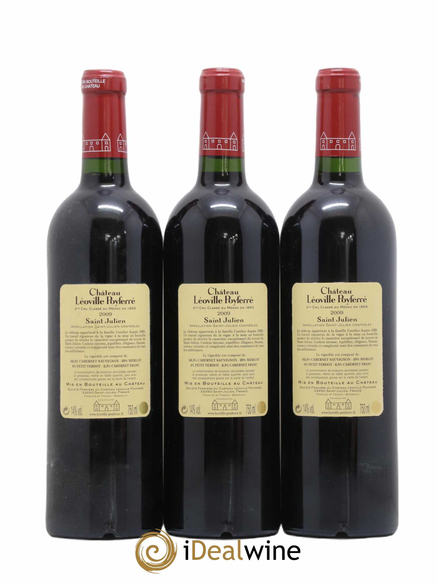 Château Léoville Poyferré 2ème Grand Cru Classé 2009 - Lot de 6 bouteilles - 4