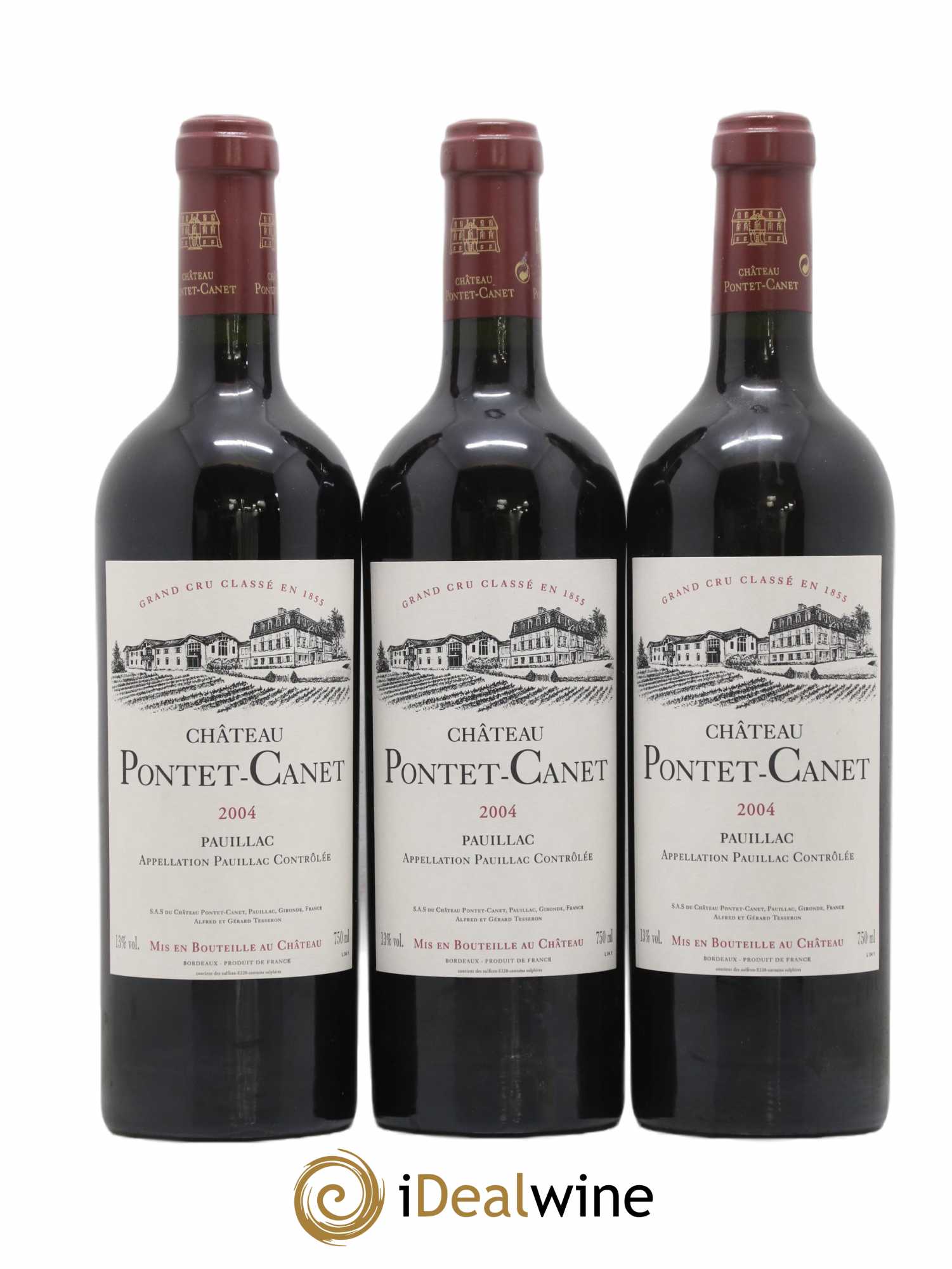 Château Pontet Canet 5ème Grand Cru Classé 2004 - Lot de 12 bouteilles - 1