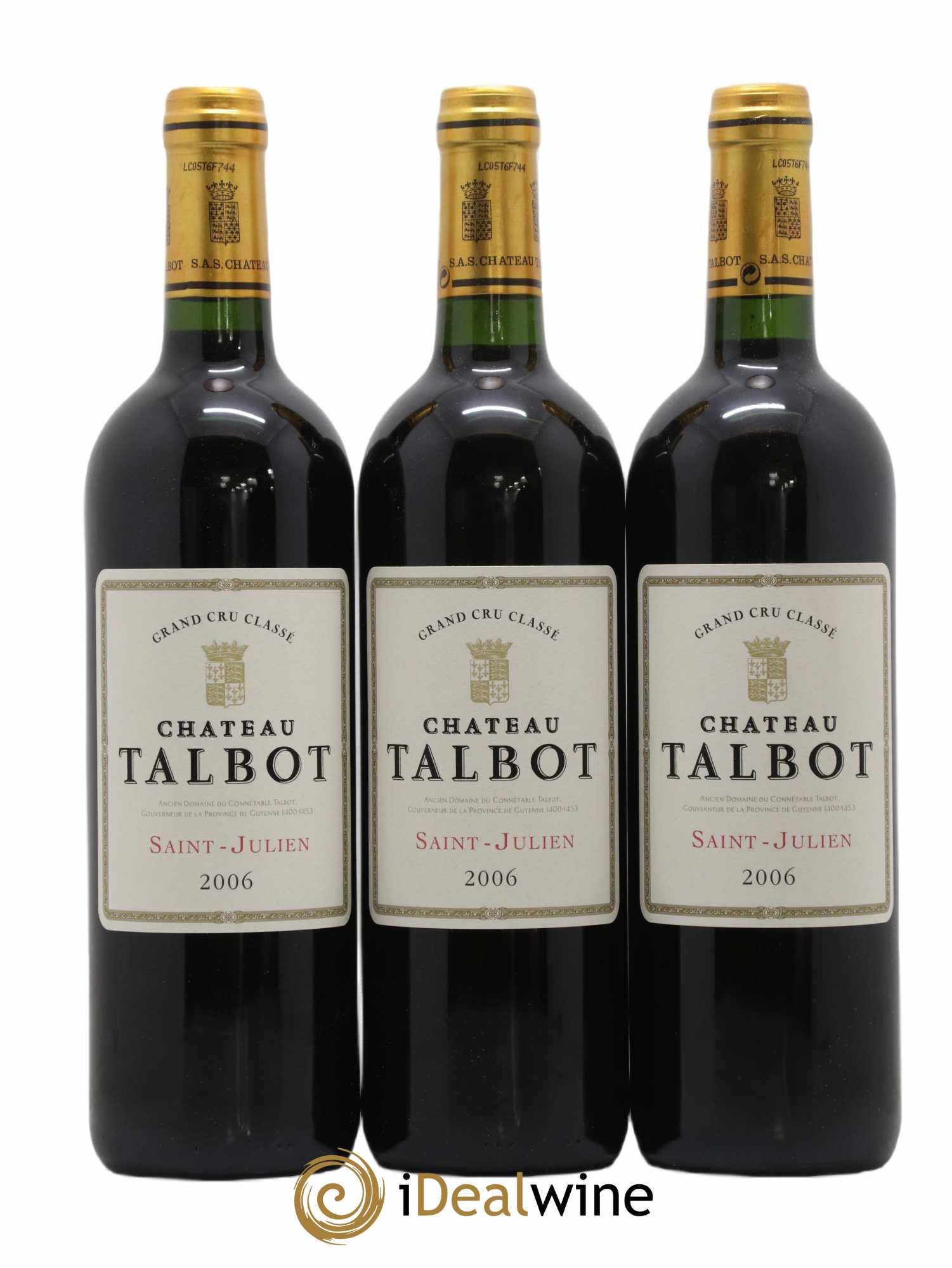 Château Talbot 4ème Grand Cru Classé 2006 - Lot de 12 bouteilles - 1