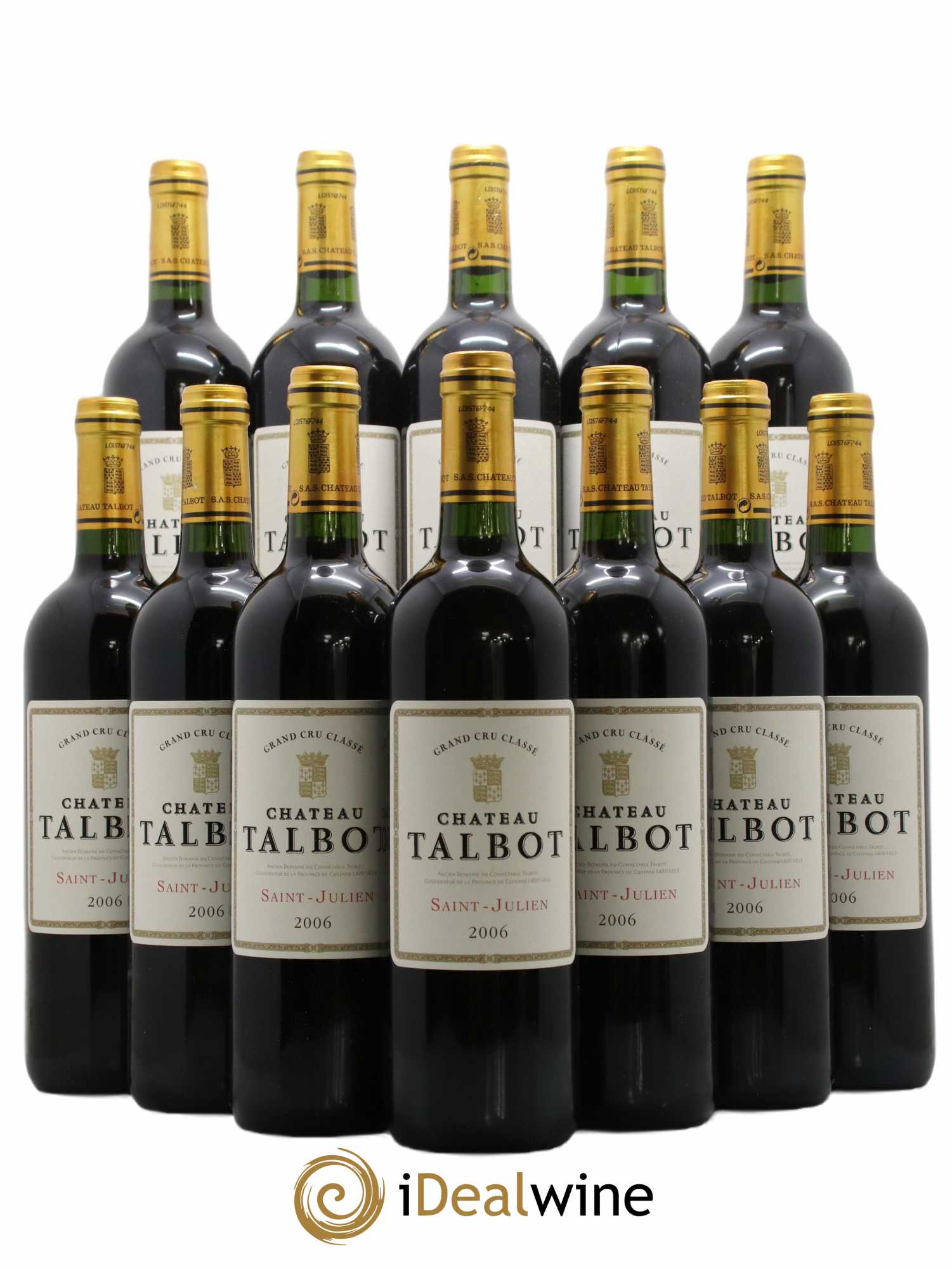 Château Talbot 4ème Grand Cru Classé 2006 - Lot de 12 bouteilles - 0