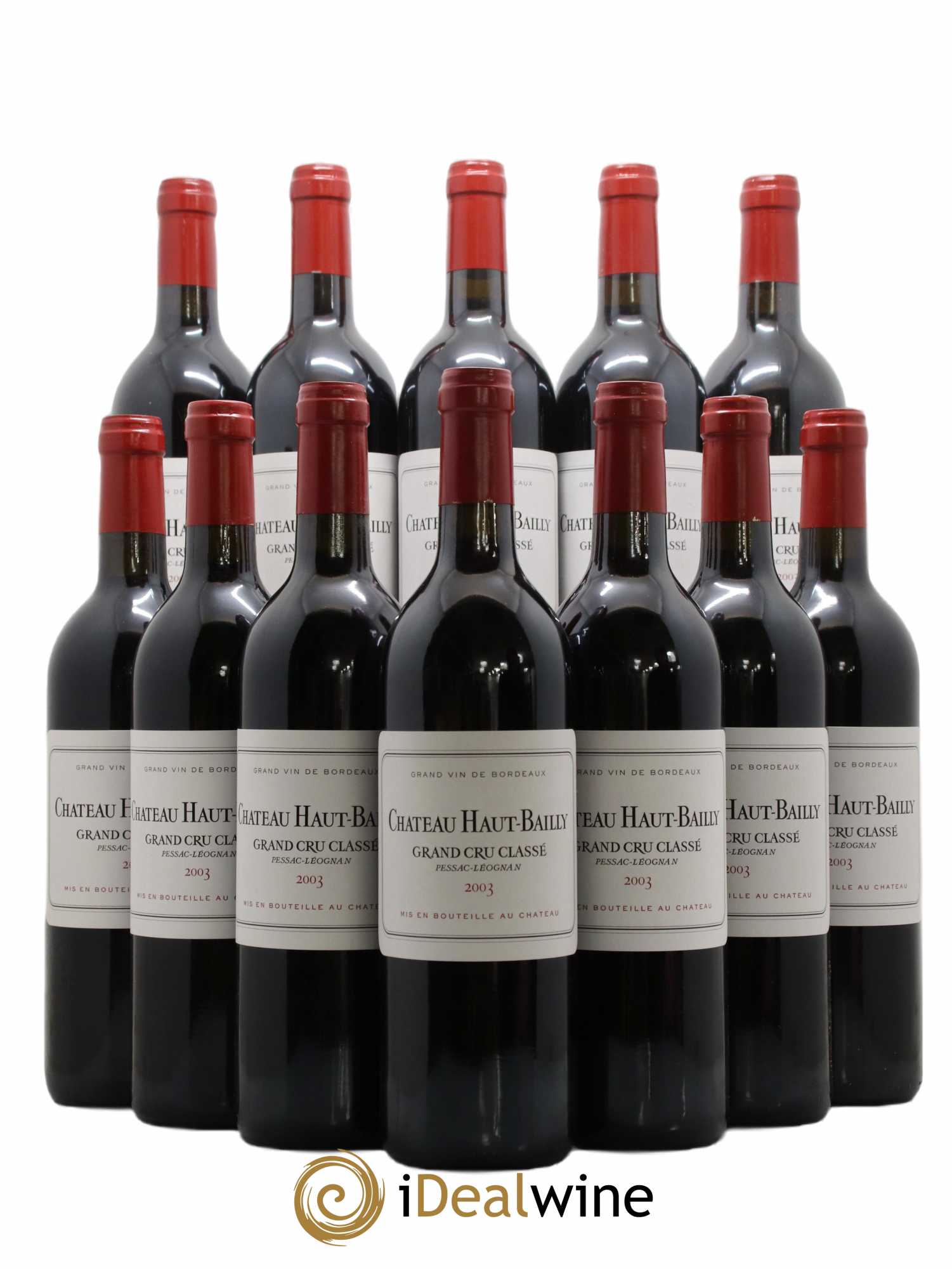 Château Haut-Bailly Cru Classé de Graves 2003 - Lot de 12 bouteilles - 0
