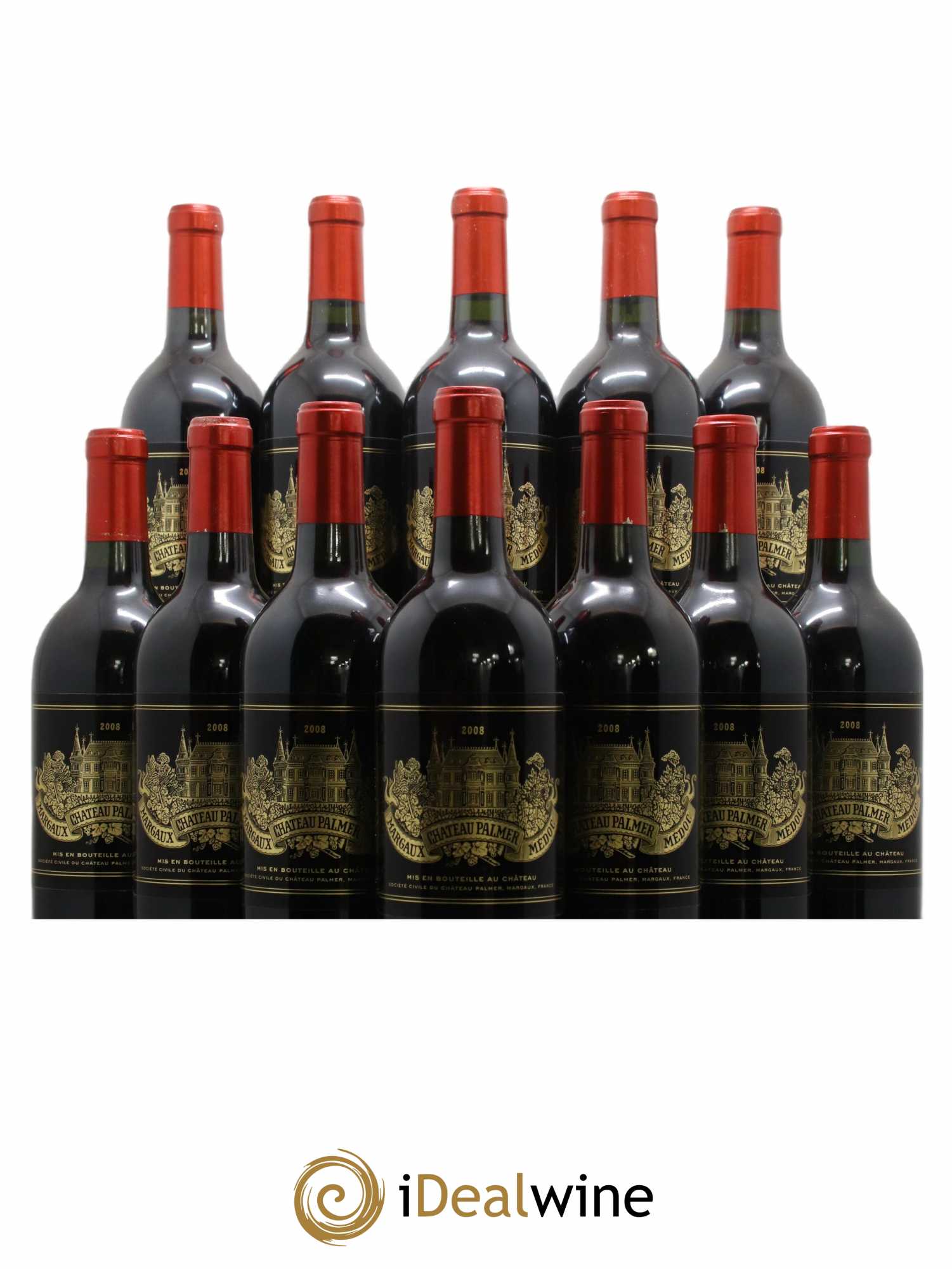 Château Palmer 3ème Grand Cru Classé 2008 - Lot de 12 bouteilles - 0