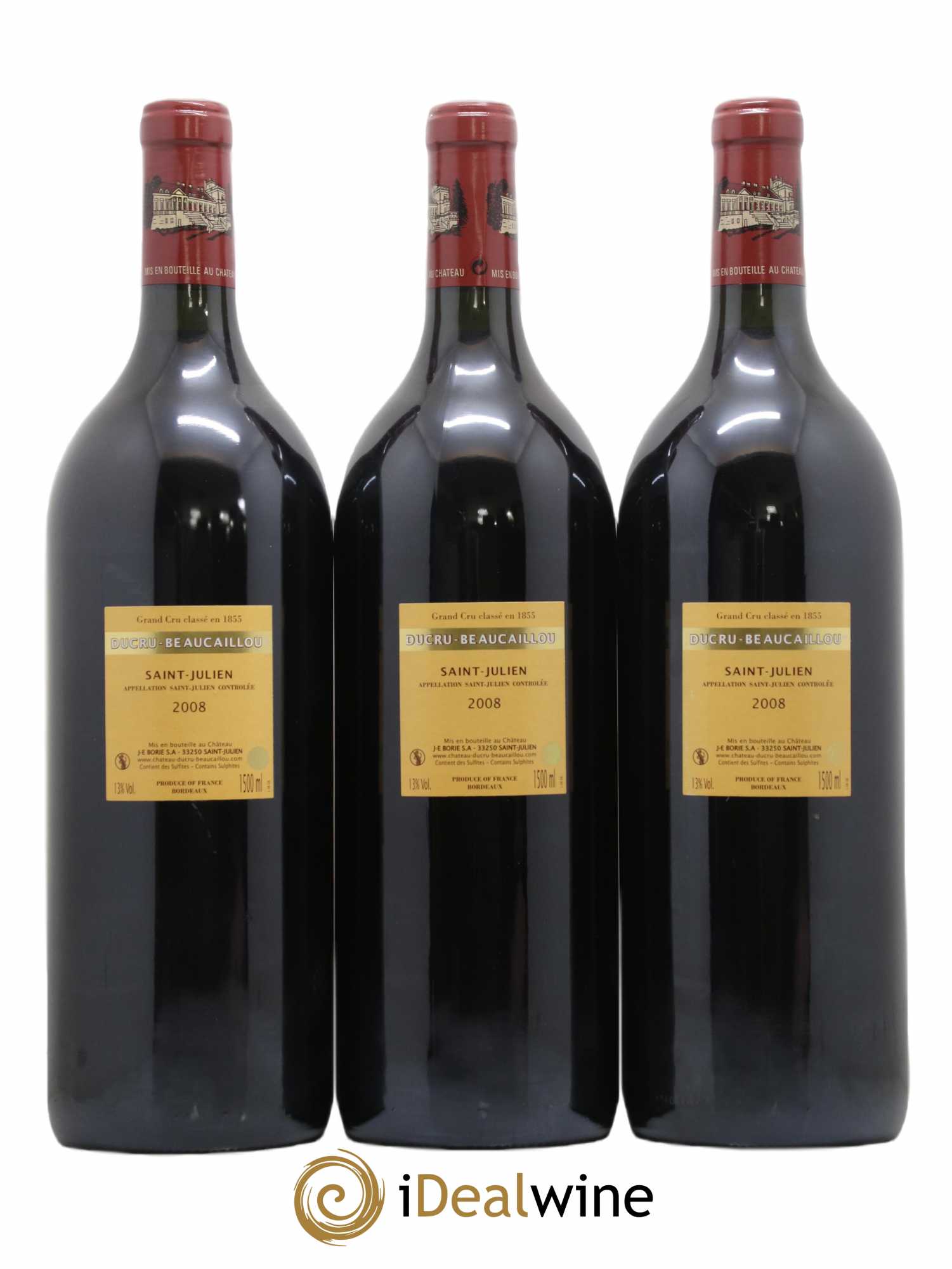 Château Ducru Beaucaillou 2ème Grand Cru Classé 2008 - Posten von 3 Magnum - 1
