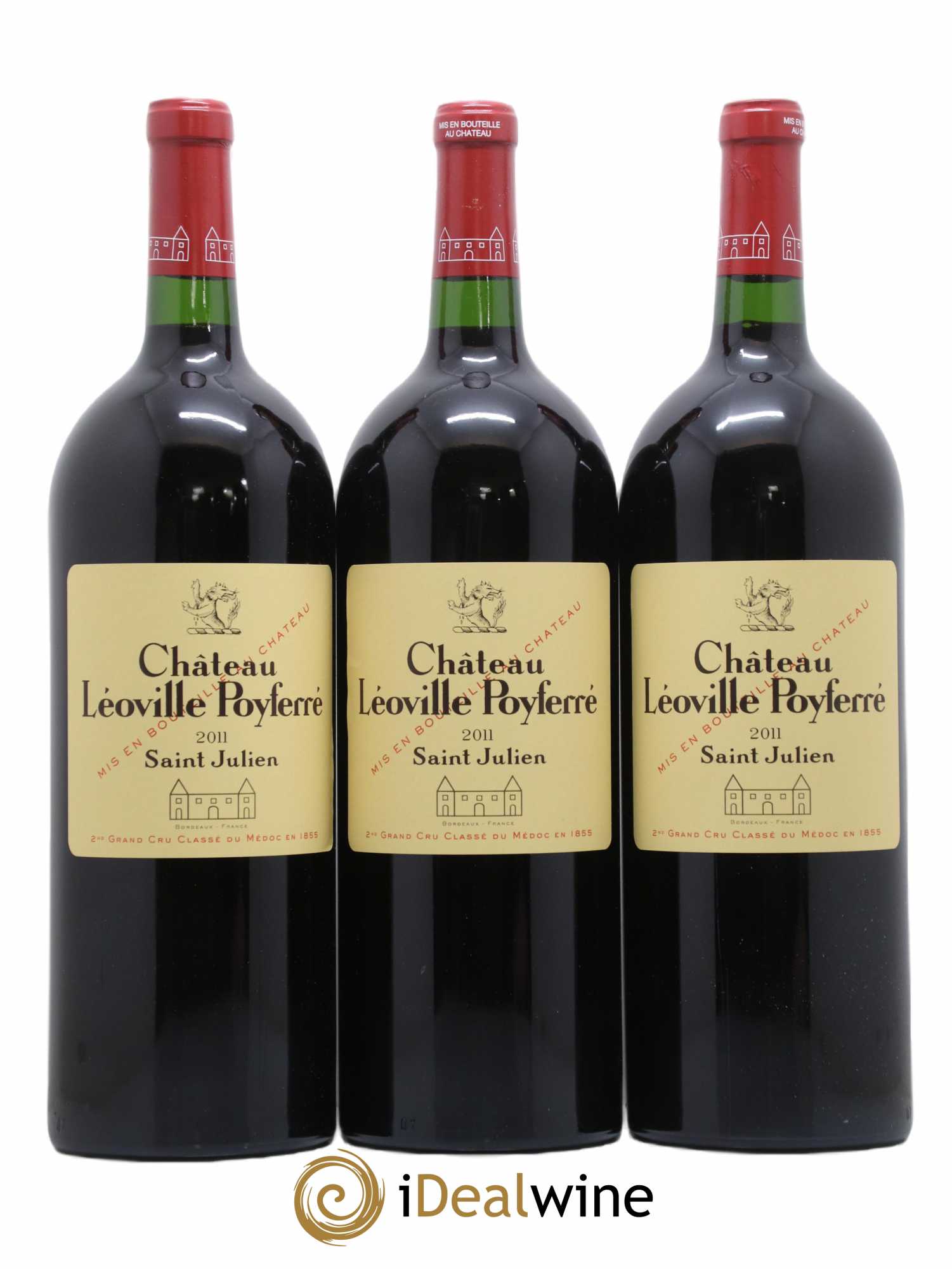 Château Léoville Poyferré 2ème Grand Cru Classé 2011 - Lot de 3 magnums - 0