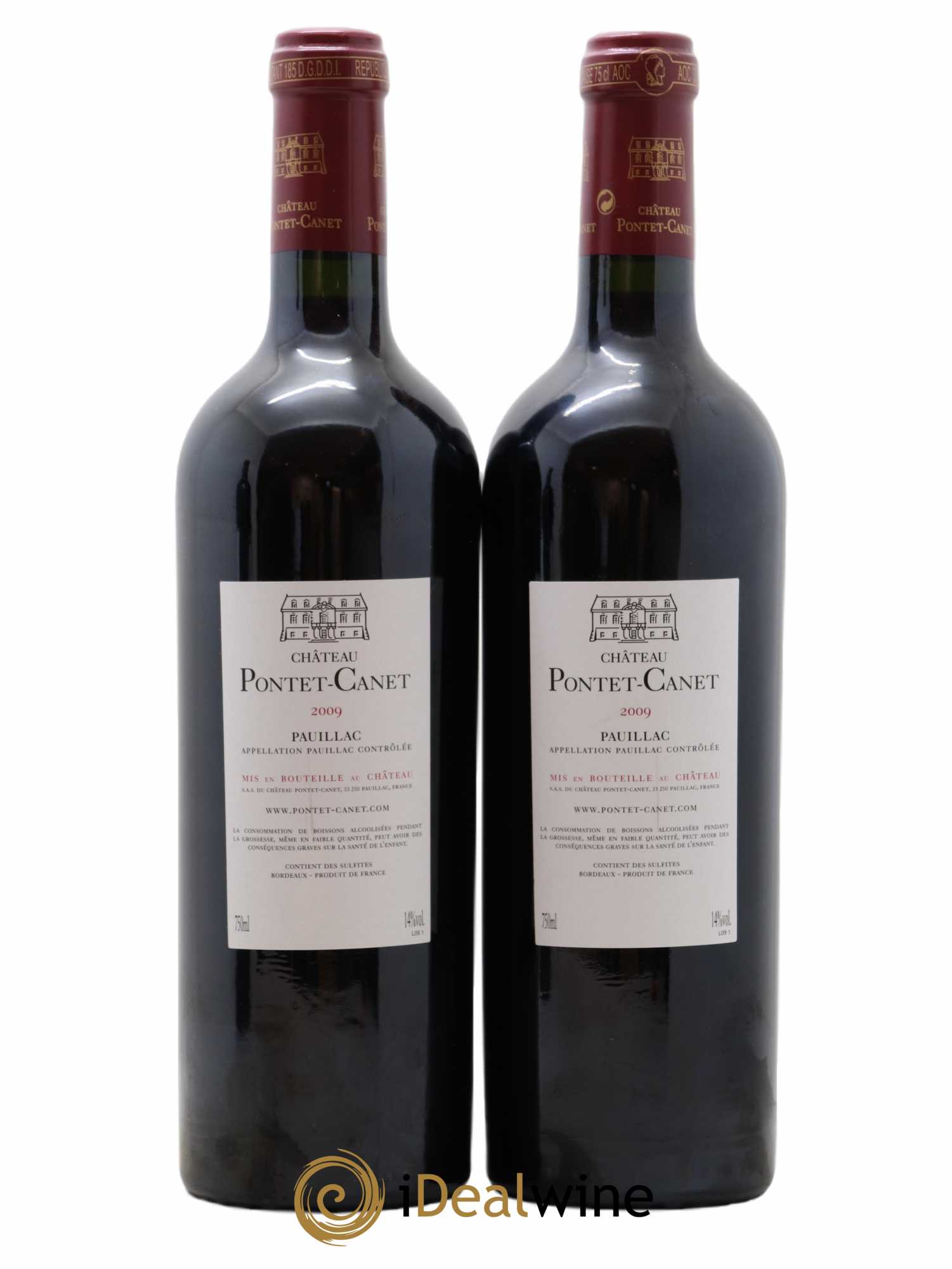 Château Pontet Canet 5ème Grand Cru Classé 2009 - Lot de 2 bouteilles - 1