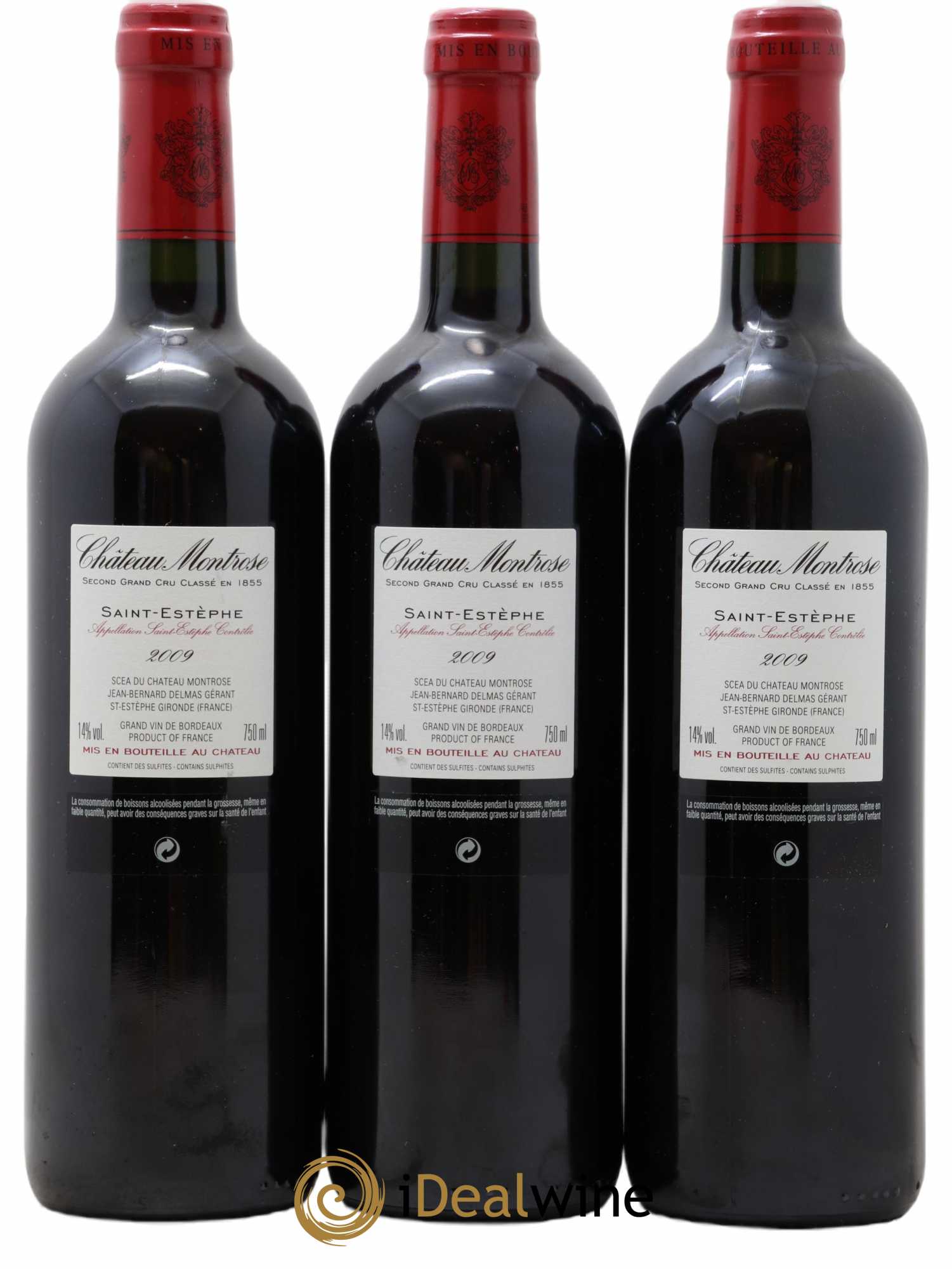 Château Montrose 2ème Grand Cru Classé 2009 - Lot of 3 bottles - 1