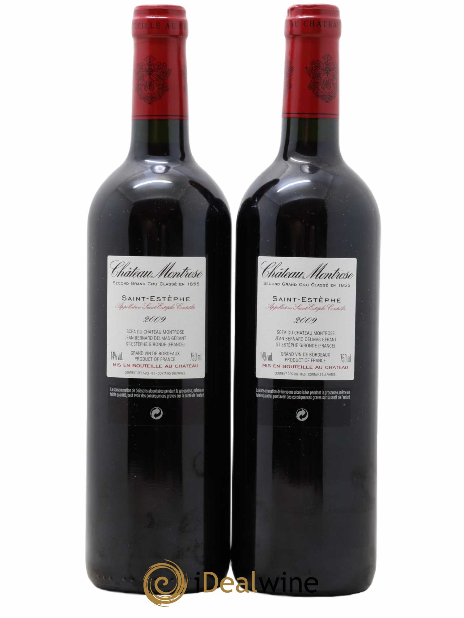 Château Montrose 2ème Grand Cru Classé 2009 - Lot of 2 bottles - 1