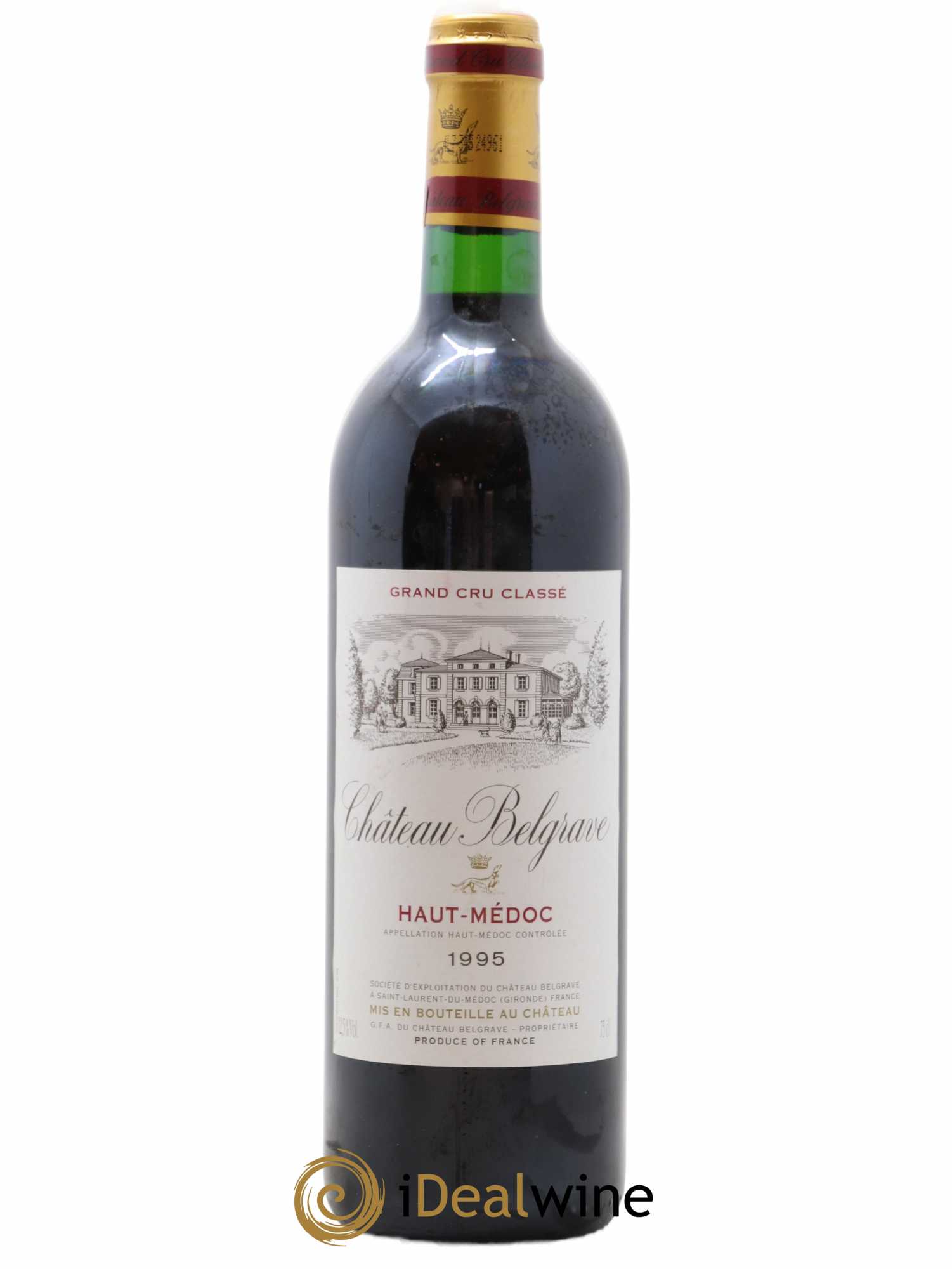 Château Belgrave 5ème Grand Cru Classé 1995 - Lot de 1 bouteille - 0