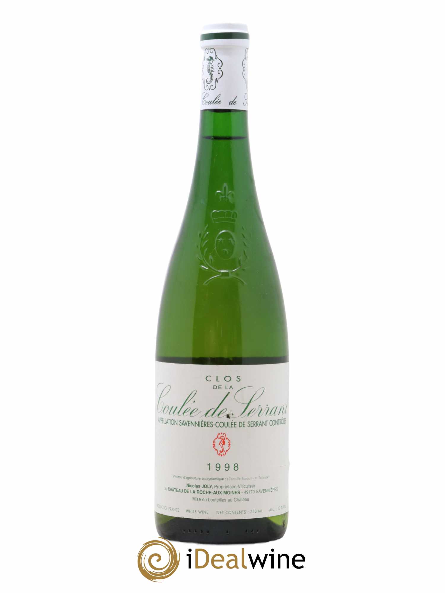 Savennières Clos de la Coulée de Serrant Vignobles de la Coulée de Serrant - Nicolas Joly 1998 - Lot de 1 bouteille - 0