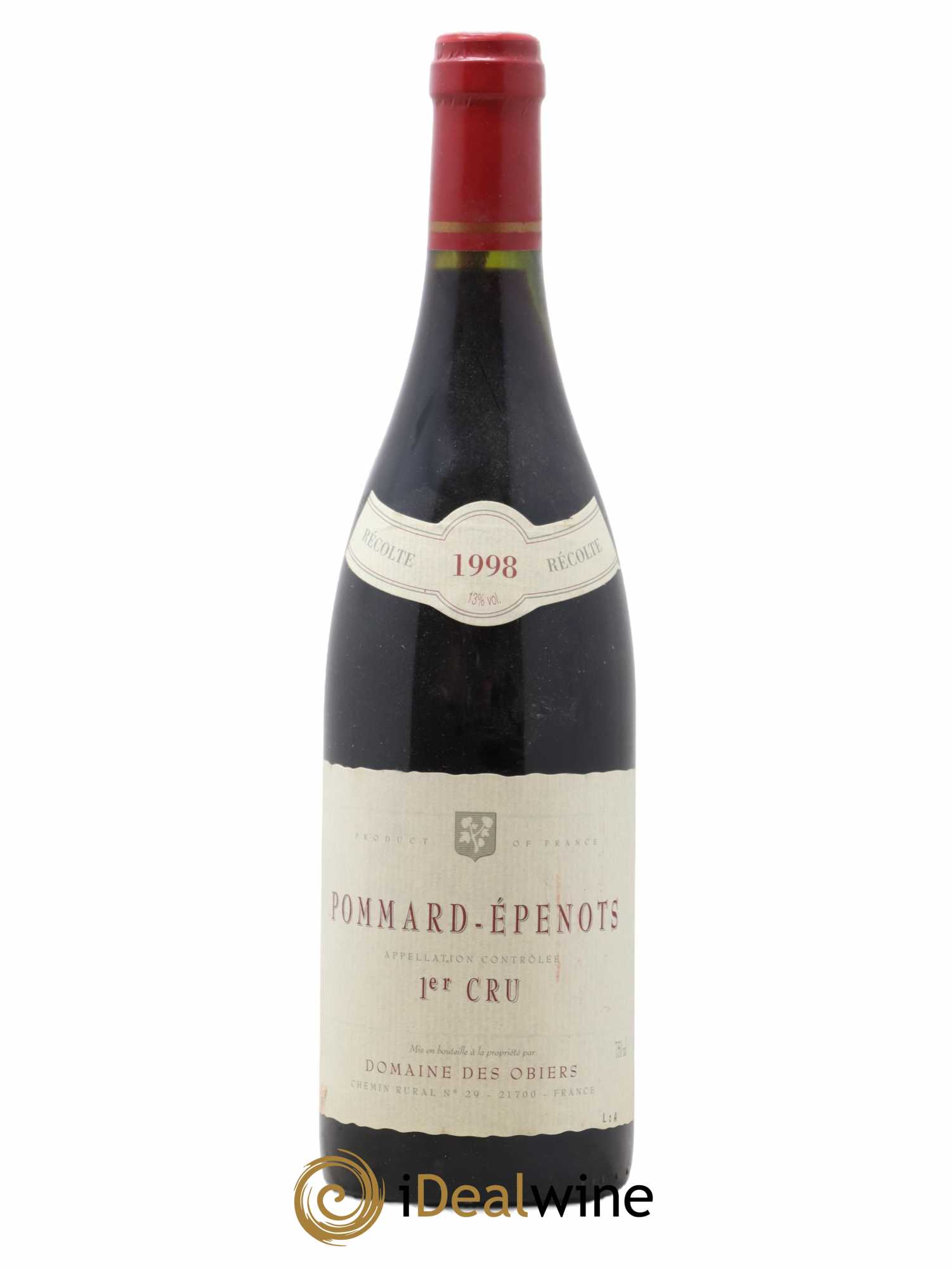 Pommard 1er Cru Epenots Domaine des Obiers 1998 - Lot de 1 bouteille - 0