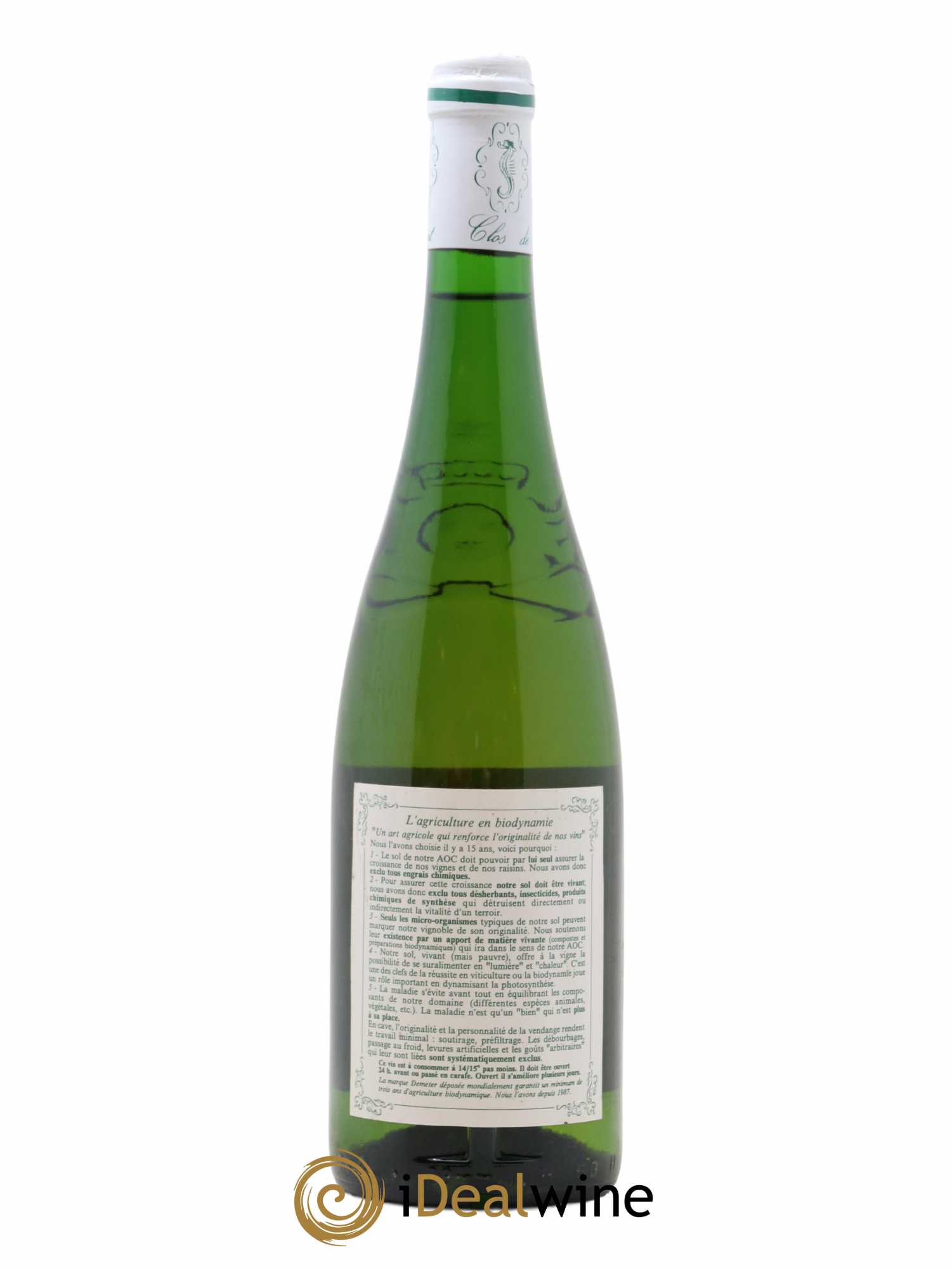 Savennières Clos de la Coulée de Serrant Vignobles de la Coulée de Serrant - Nicolas Joly 1993 - Lot de 1 bouteille - 1