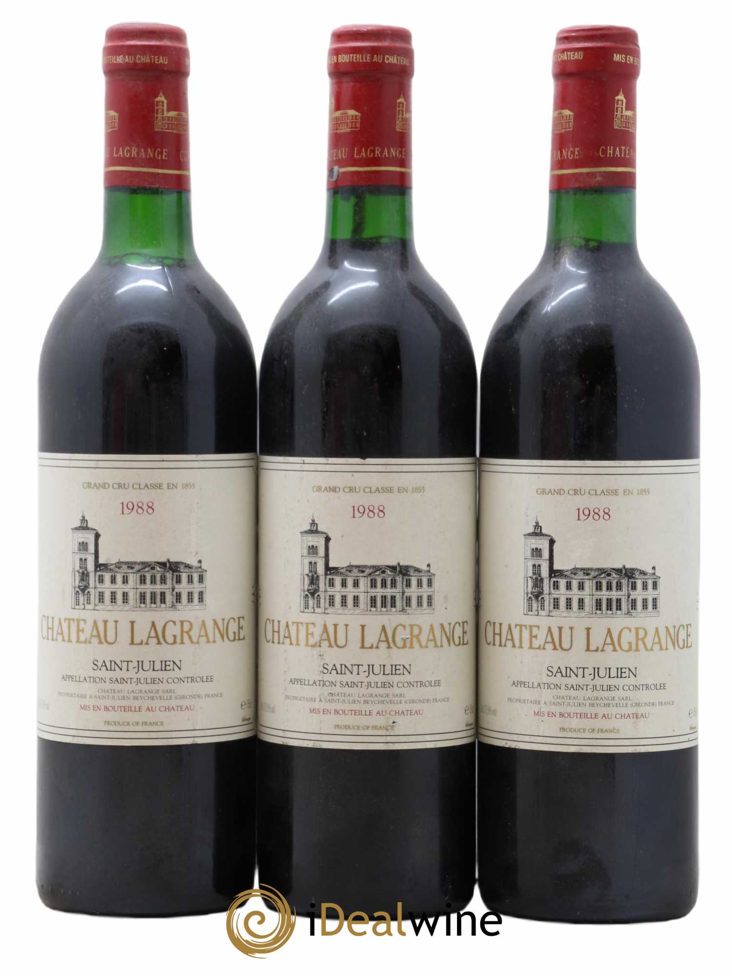 Château Lagrange 3ème Grand Cru Classé 1988 - Lot de 3 bouteilles - 0