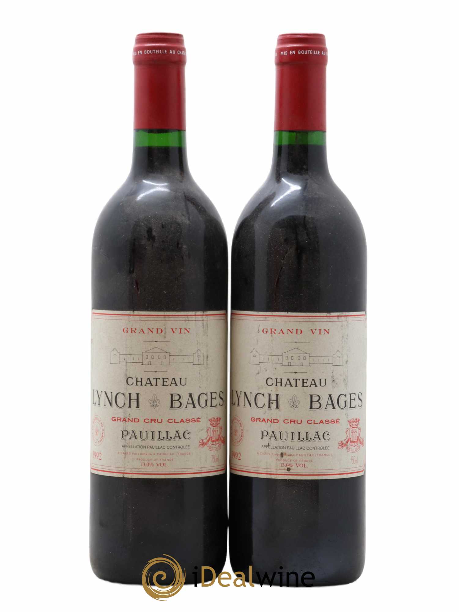 Château Lynch Bages 5ème Grand Cru Classé 1992 - Lot de 2 bouteilles - 0
