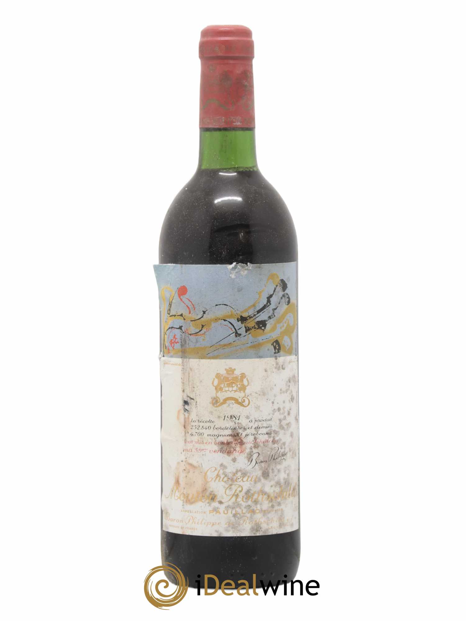 Château Mouton Rothschild 1er Grand Cru Classé 1981 - Lot de 1 bouteille - 0