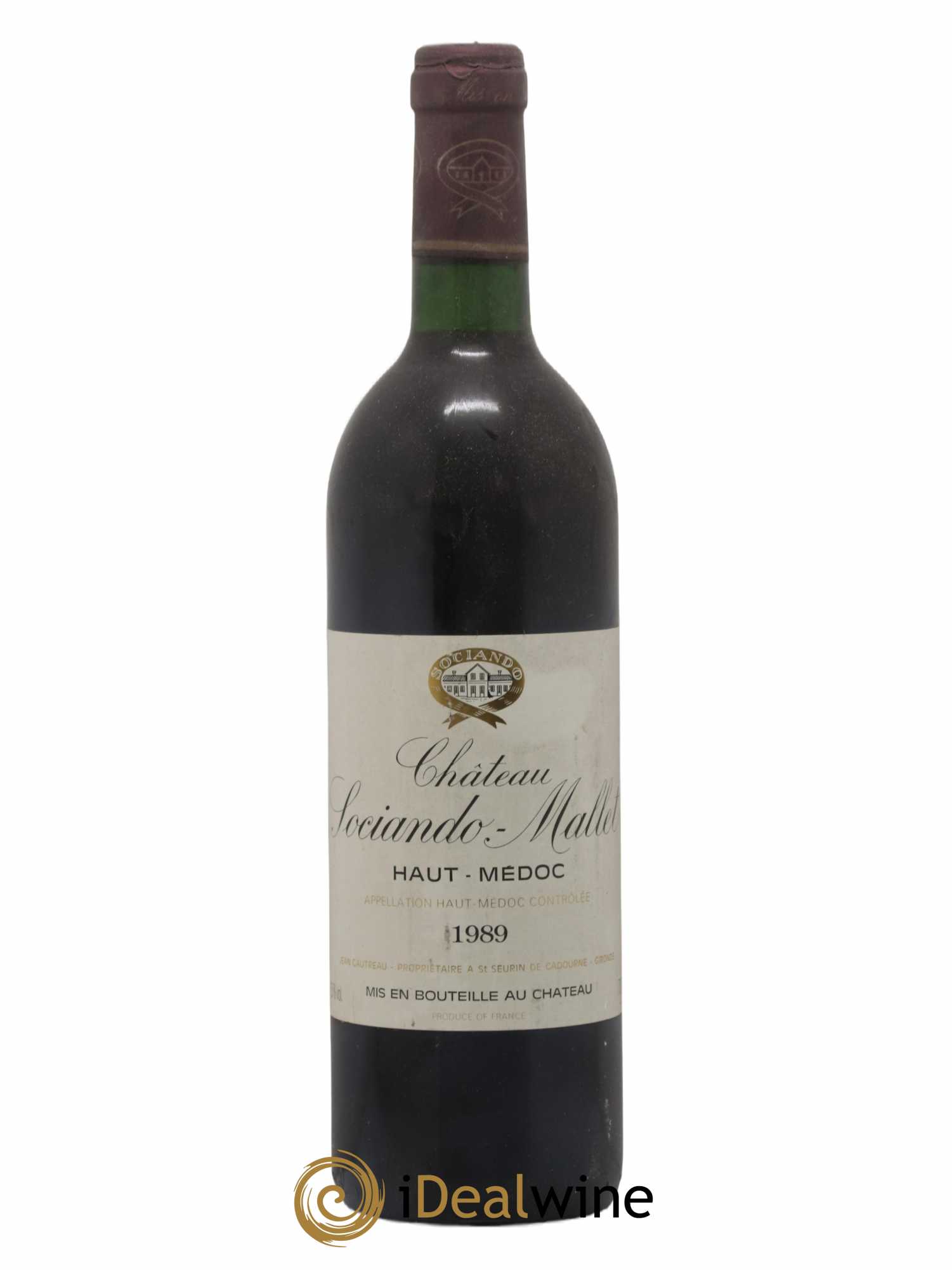 Château Sociando Mallet 1989 - Lot de 1 bouteille - 0