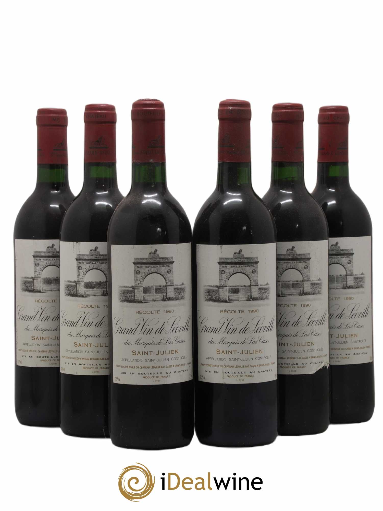 Château Léoville Las Cases 2ème Grand Cru Classé 1990 - Lot de 6 bouteilles - 0