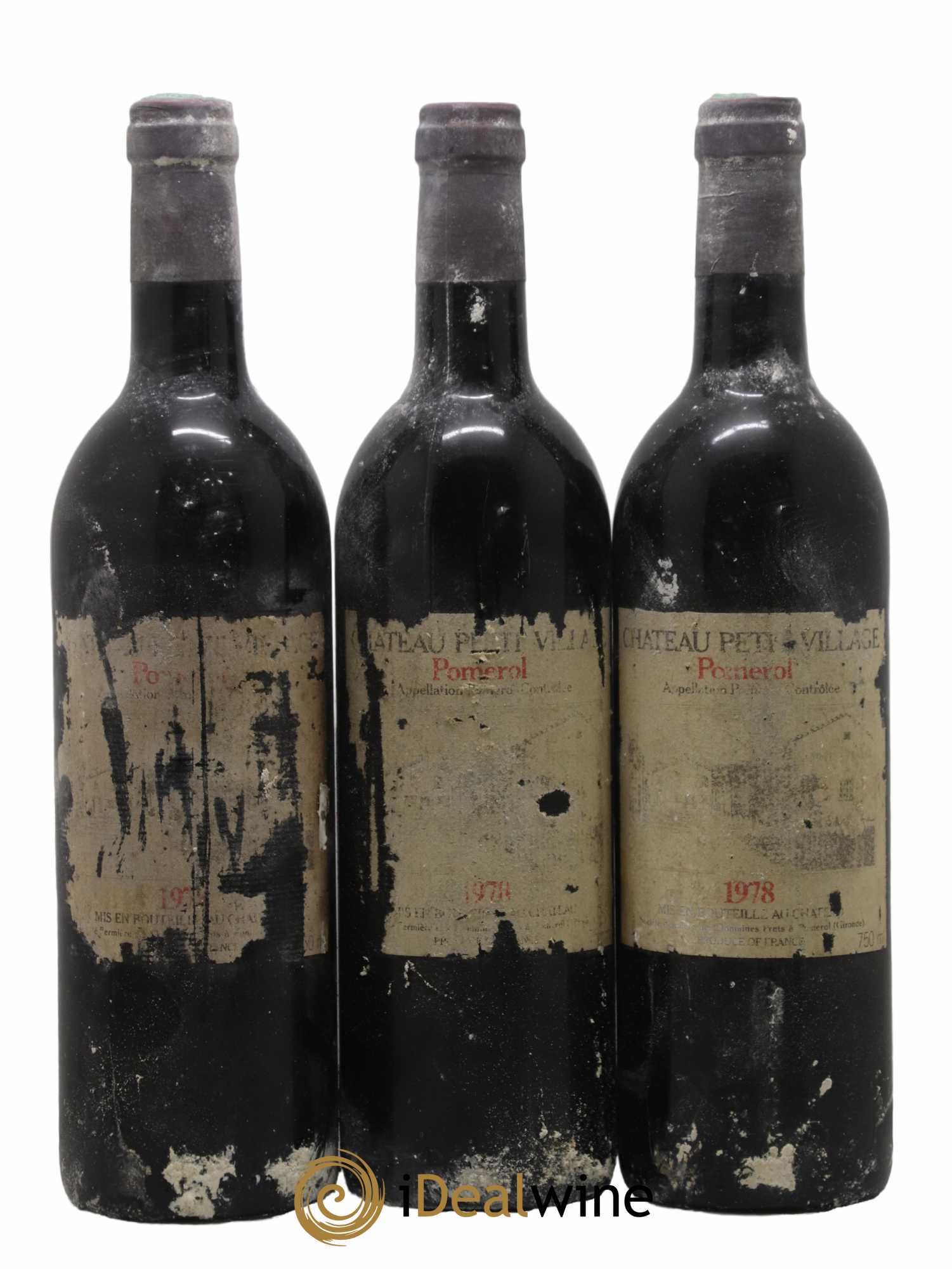 Château Petit Village 1978 - Lot de 3 bouteilles - 0