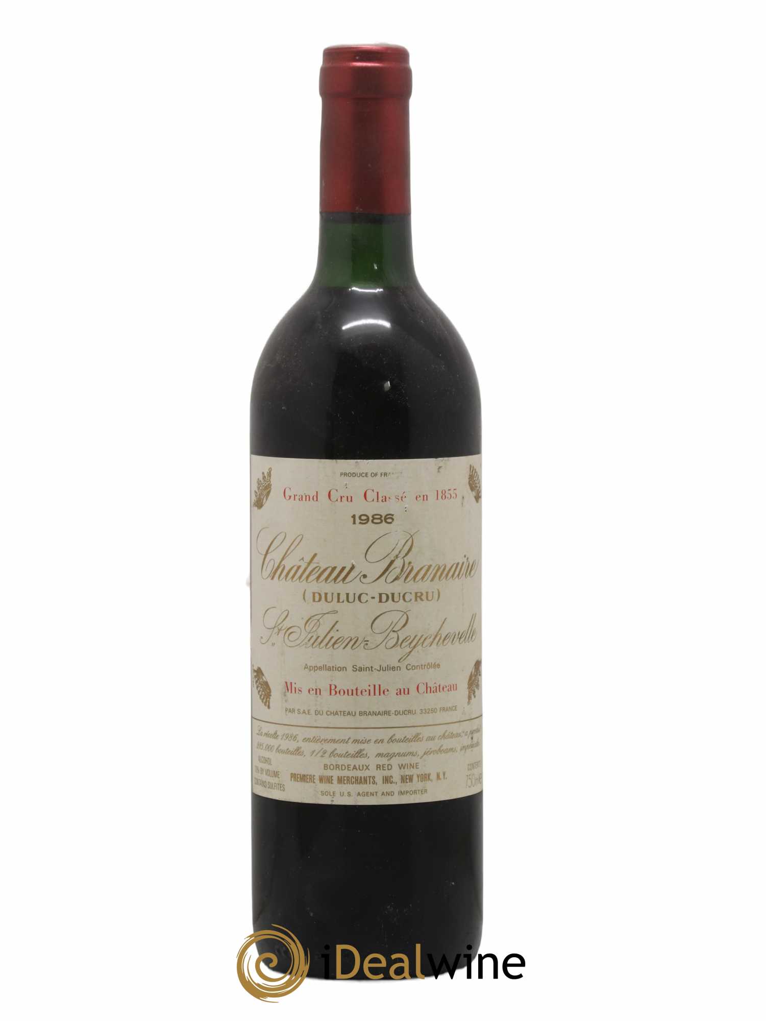 Château Branaire Ducru 4ème Grand Cru Classé 1986 - Lot de 1 bouteille - 0
