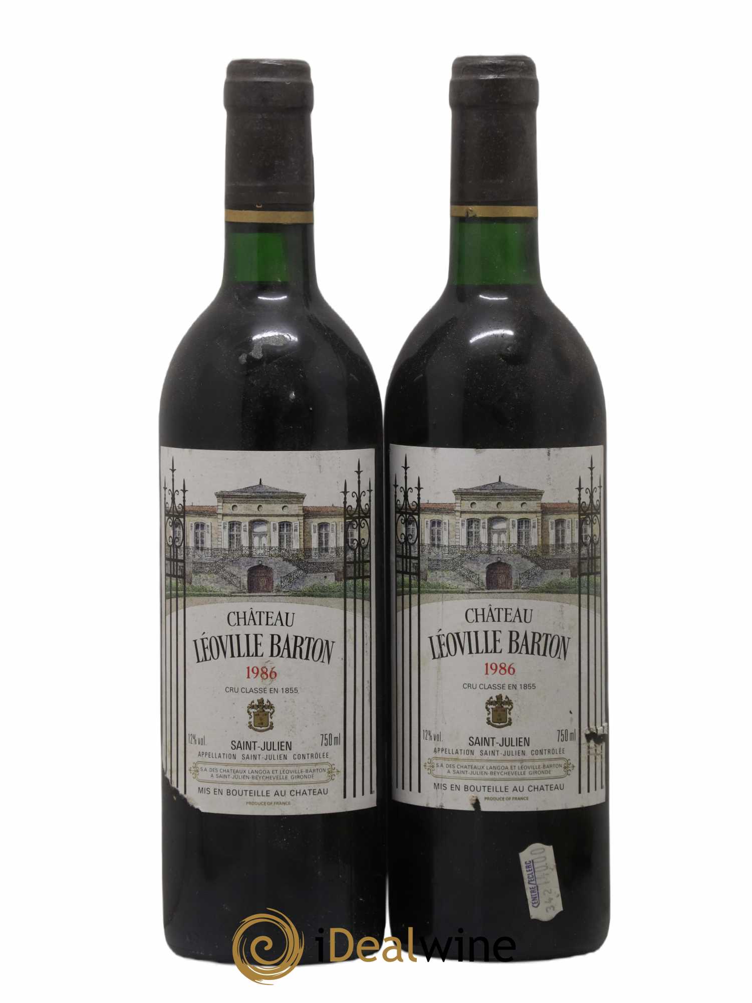 Château Léoville Barton 2ème Grand Cru Classé 1986 - Lot de 2 bouteilles - 0