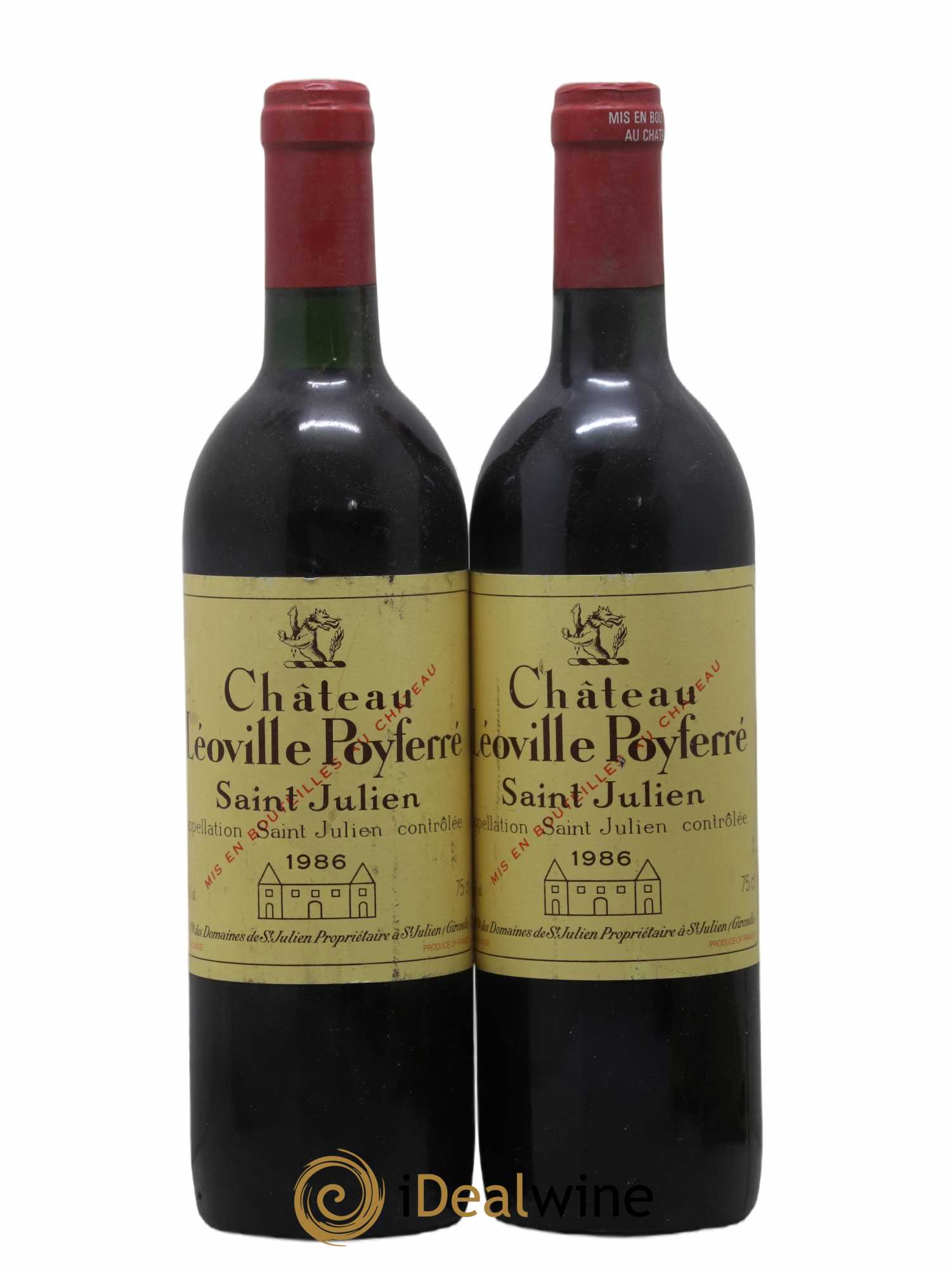 Château Léoville Poyferré 2ème Grand Cru Classé 1986 - Lot de 2 bouteilles - 0