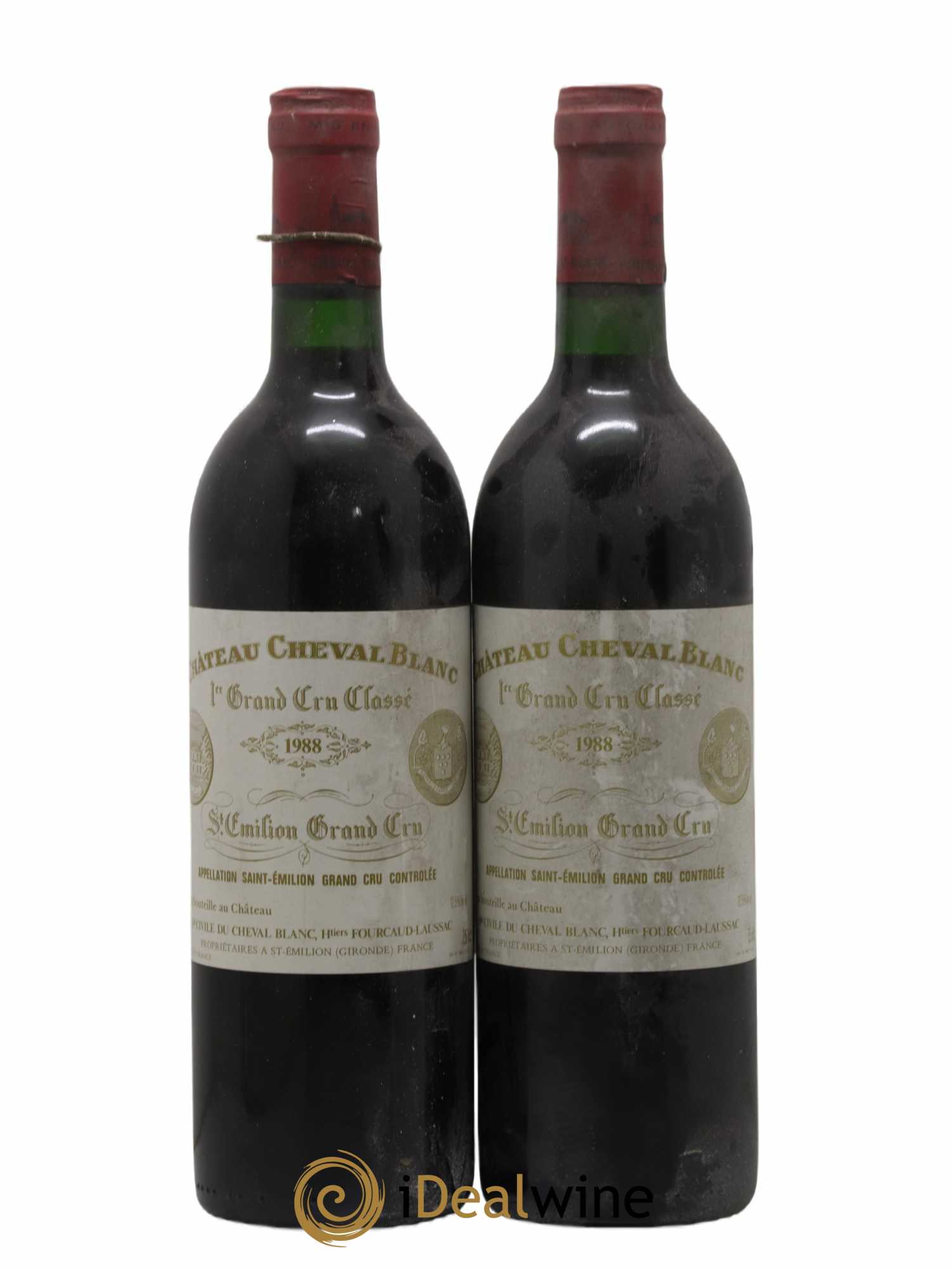 Château Cheval Blanc 1er Grand Cru Classé A 1988 - Lot de 2 bouteilles - 0