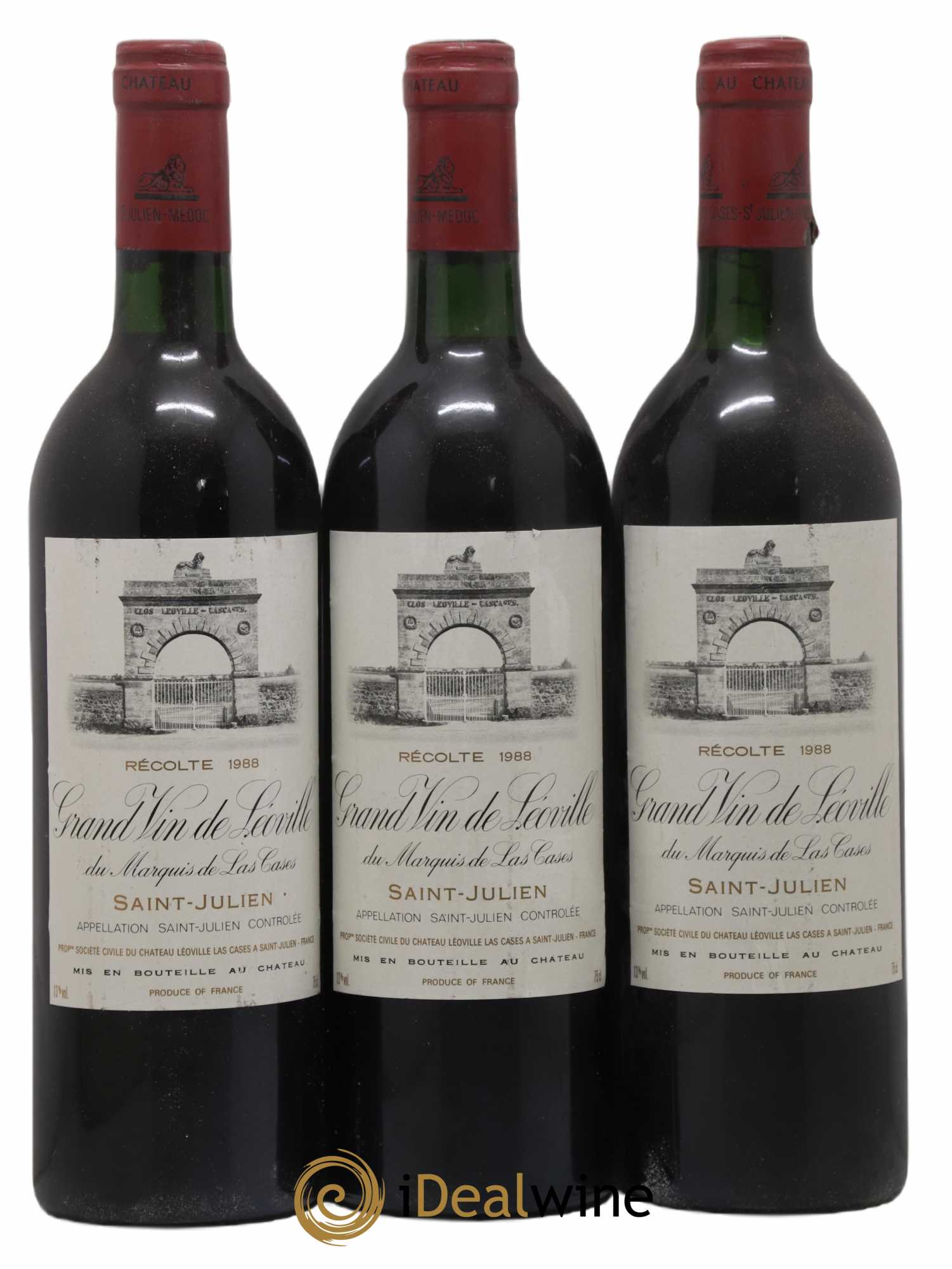 Château Léoville Las Cases 2ème Grand Cru Classé 1988 - Lot de 3 bouteilles - 0