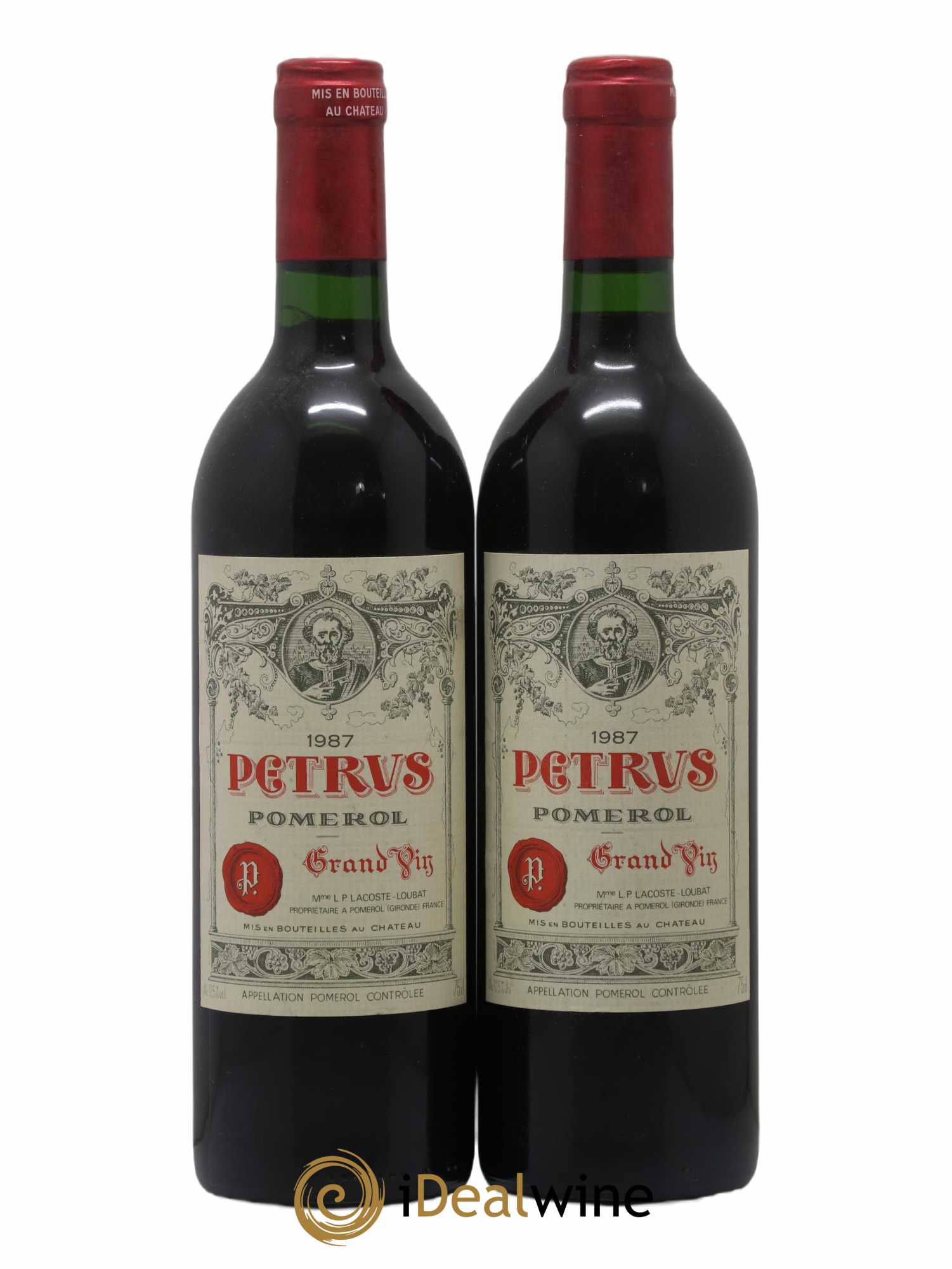 Petrus 1987 - Lot de 2 bouteilles - 0