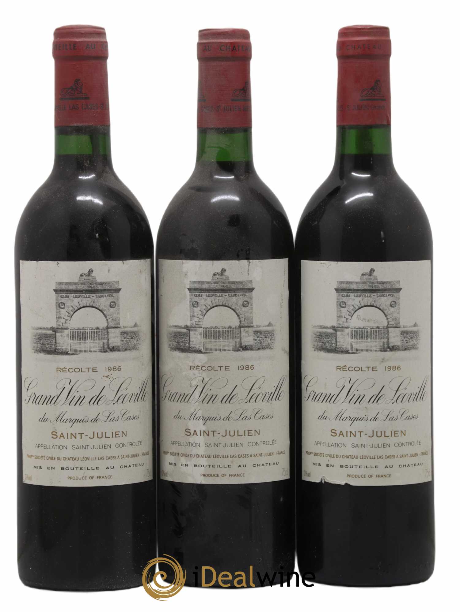 Château Léoville Las Cases 2ème Grand Cru Classé 1986 - Lot de 3 bouteilles - 0