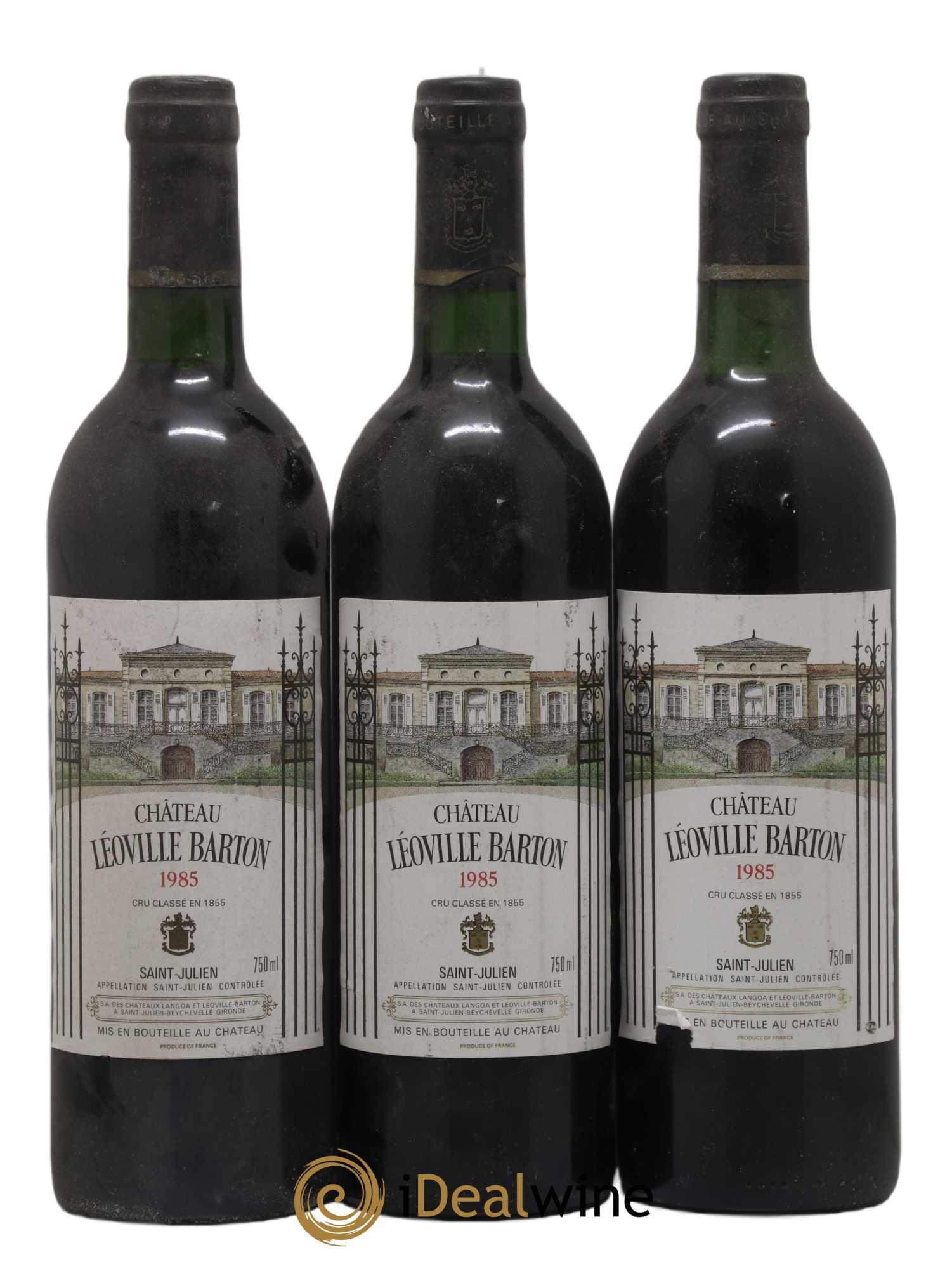 Château Léoville Barton 2ème Grand Cru Classé 1985 - Lot de 3 bouteilles - 0
