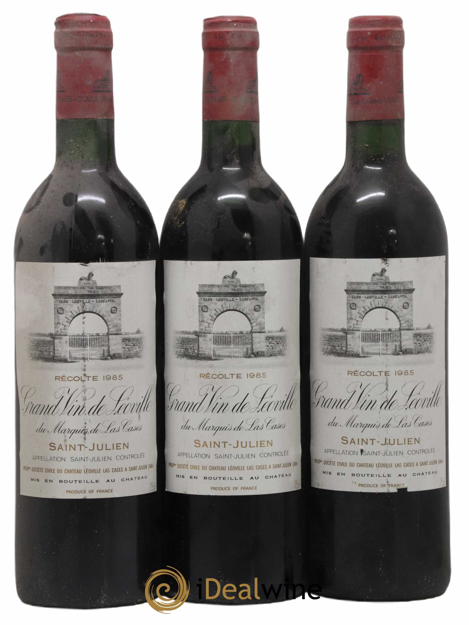 Château Léoville Las Cases 2ème Grand Cru Classé 1985 - Lot de 3 bouteilles - 0