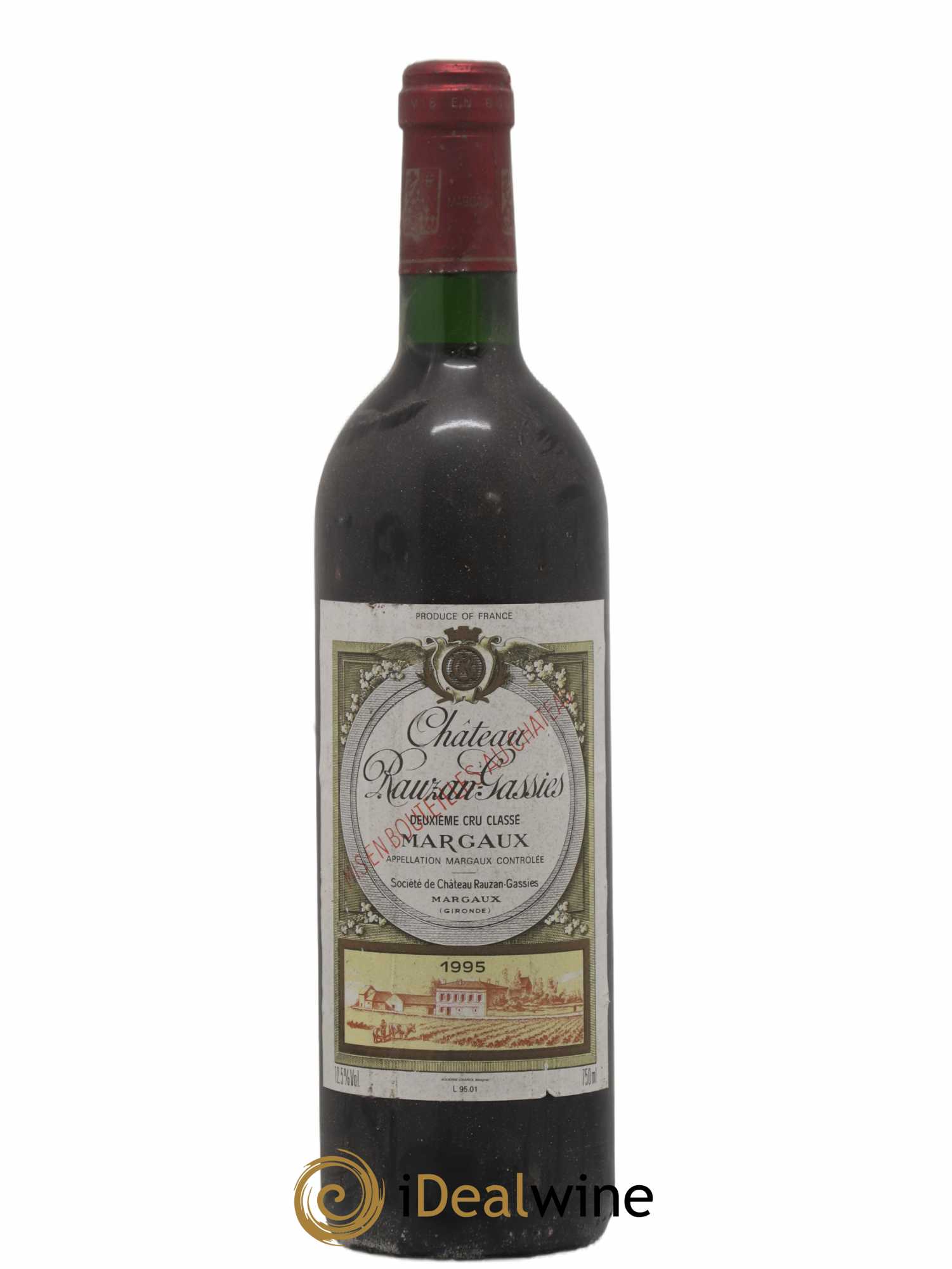 Château Rauzan-Gassies 2ème Grand Cru Classé 1995 - Lot de 1 bouteille - 0