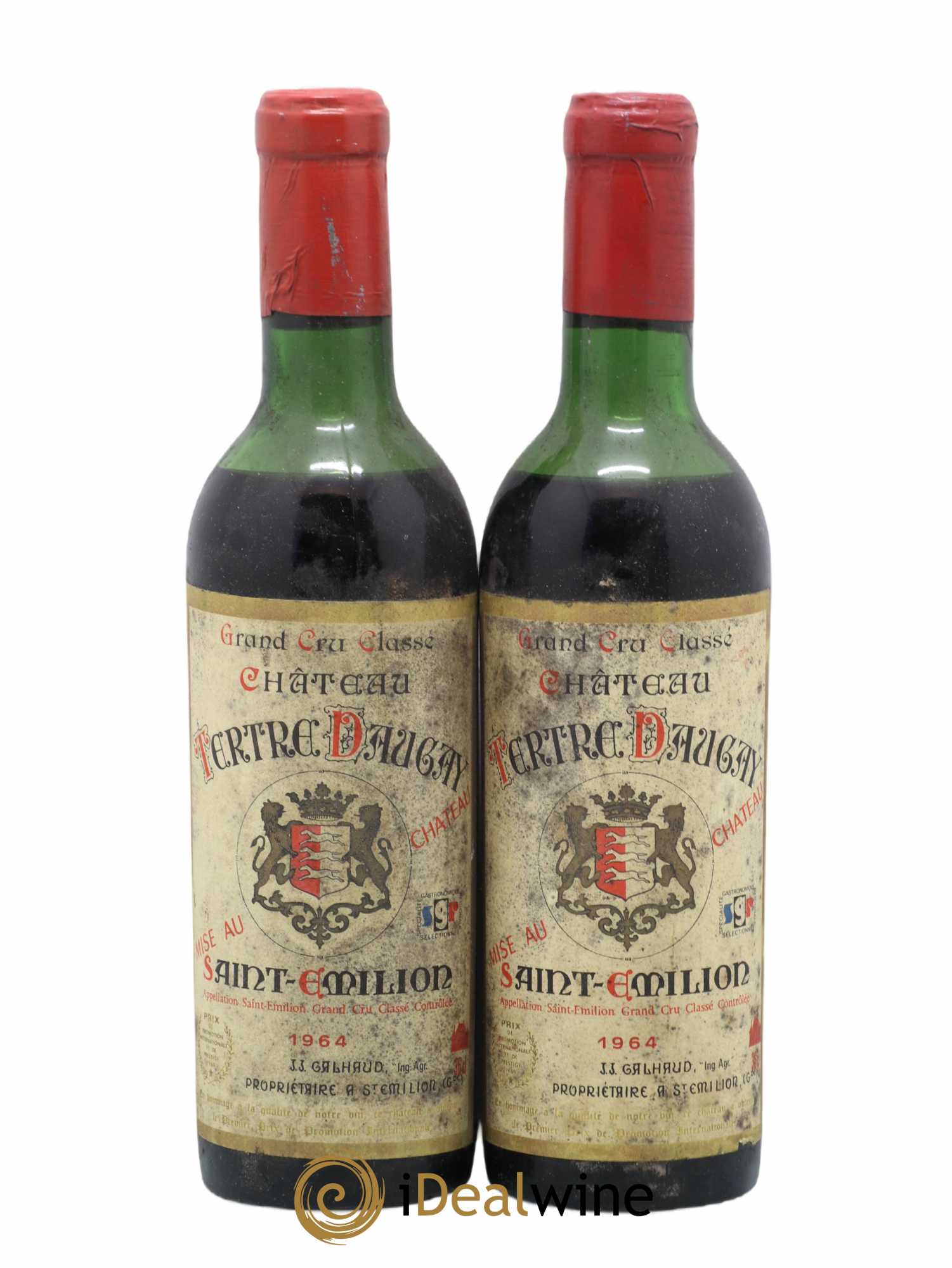 Château Tertre Daugay Grand Cru Classé 1964 - Lot de 2 demi bouteilles - 0