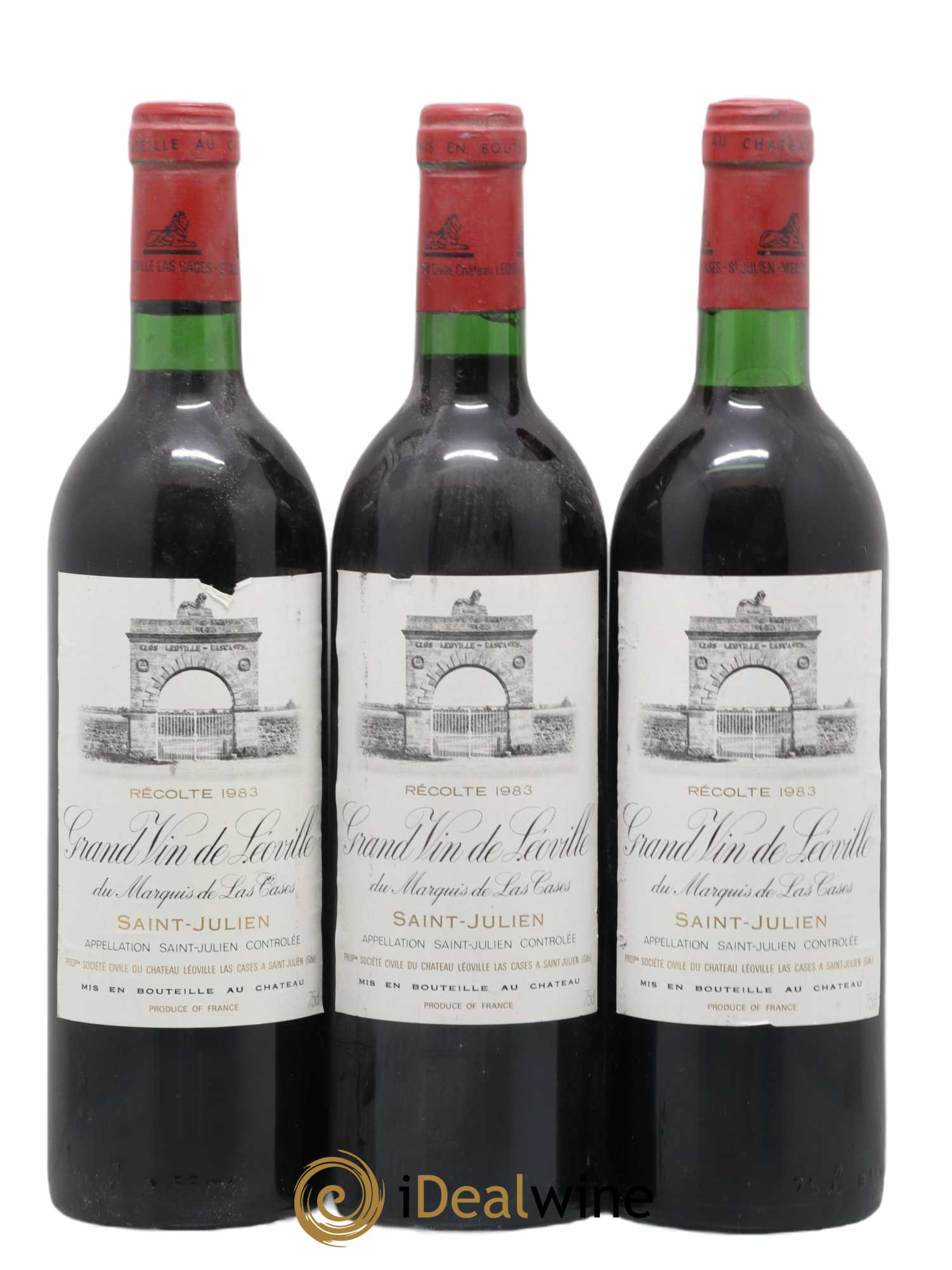 Château Léoville Las Cases 2ème Grand Cru Classé 1983 - Lot de 3 bouteilles - 0