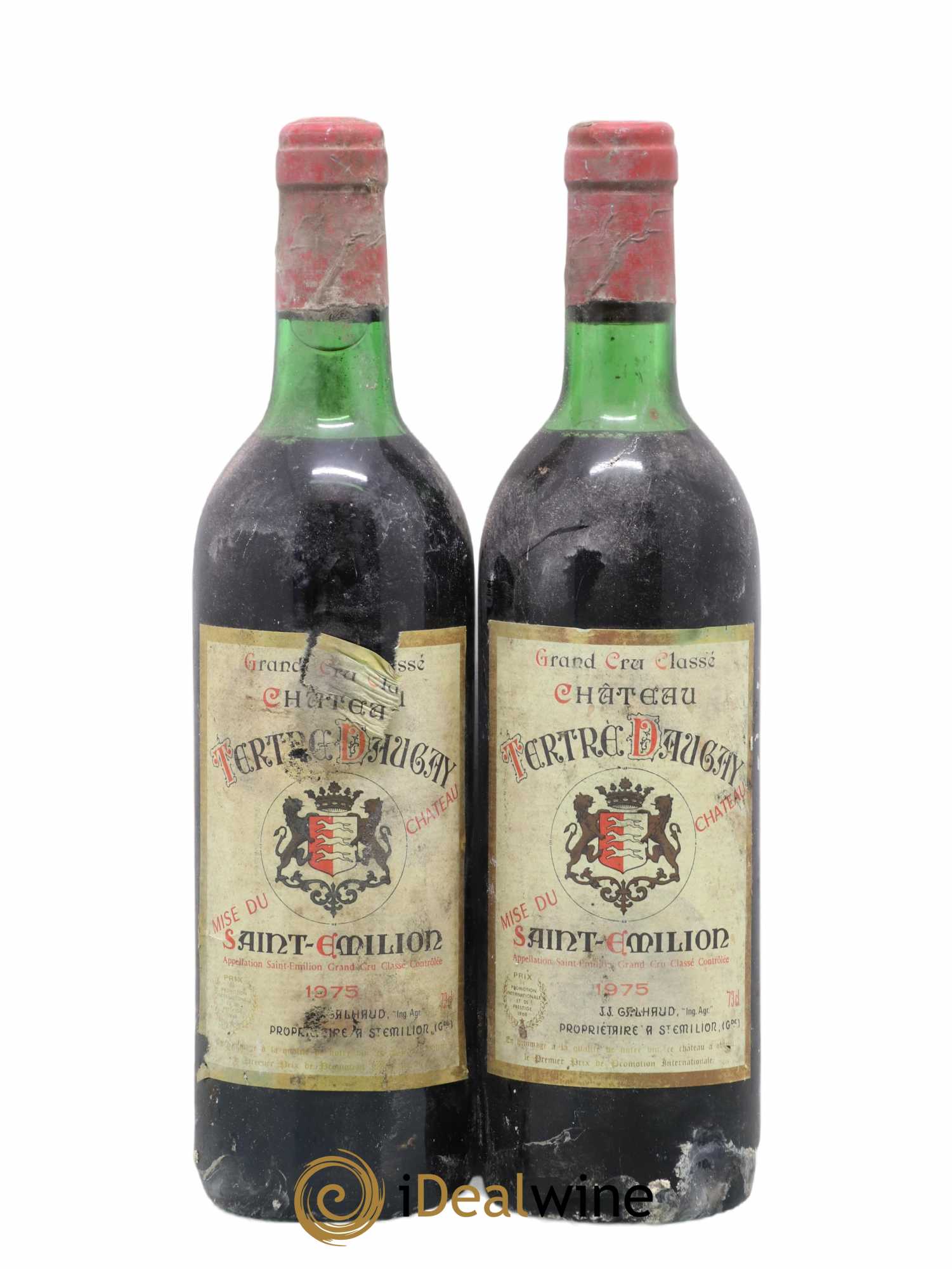 Château Tertre Daugay Grand Cru Classé 1975 - Lot de 2 bouteilles - 0
