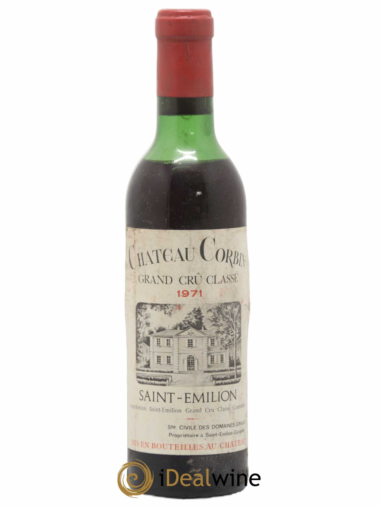 Château Corbin Grand Cru Classé 1971 - Lot de 1 demi bouteille - 0