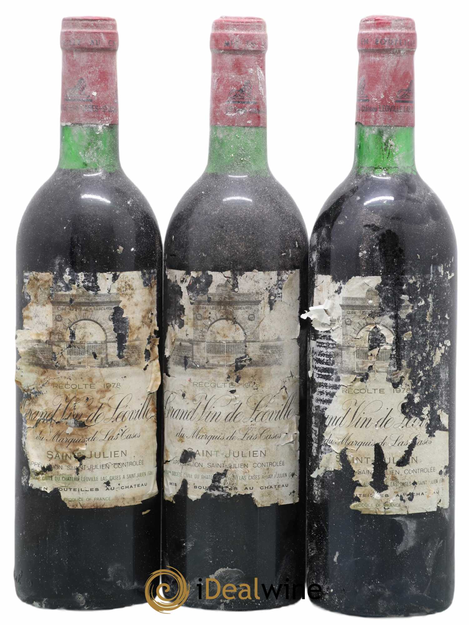 Château Léoville Las Cases 2ème Grand Cru Classé 1978 - Lot de 3 bouteilles - 0