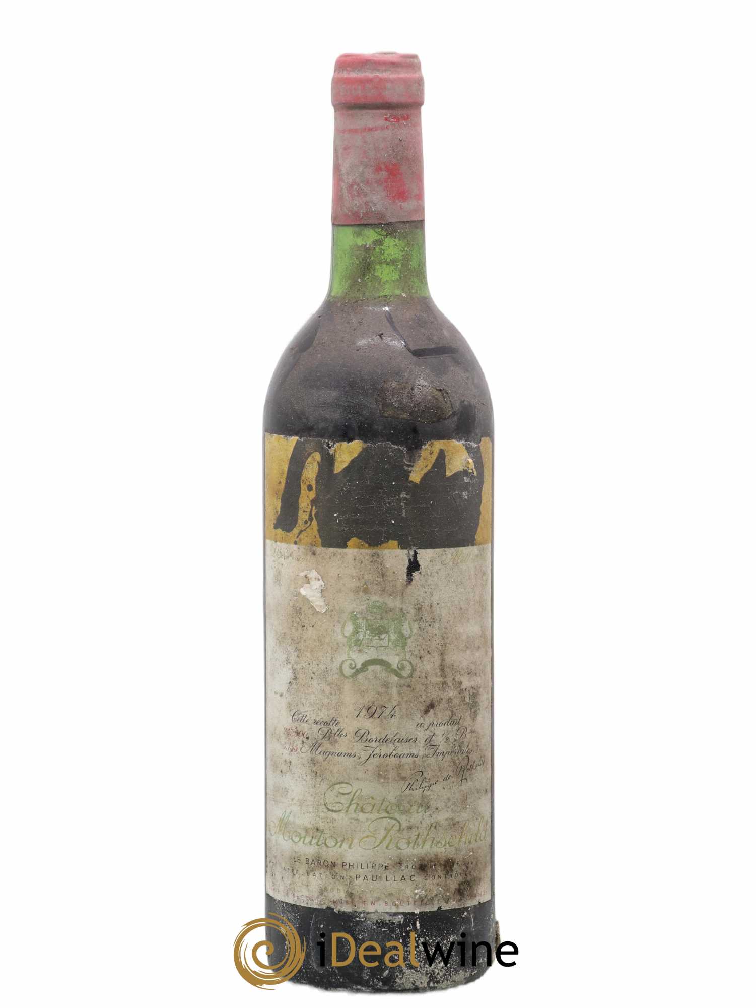 Château Mouton Rothschild 1er Grand Cru Classé 1974 - Lot de 1 bouteille - 0