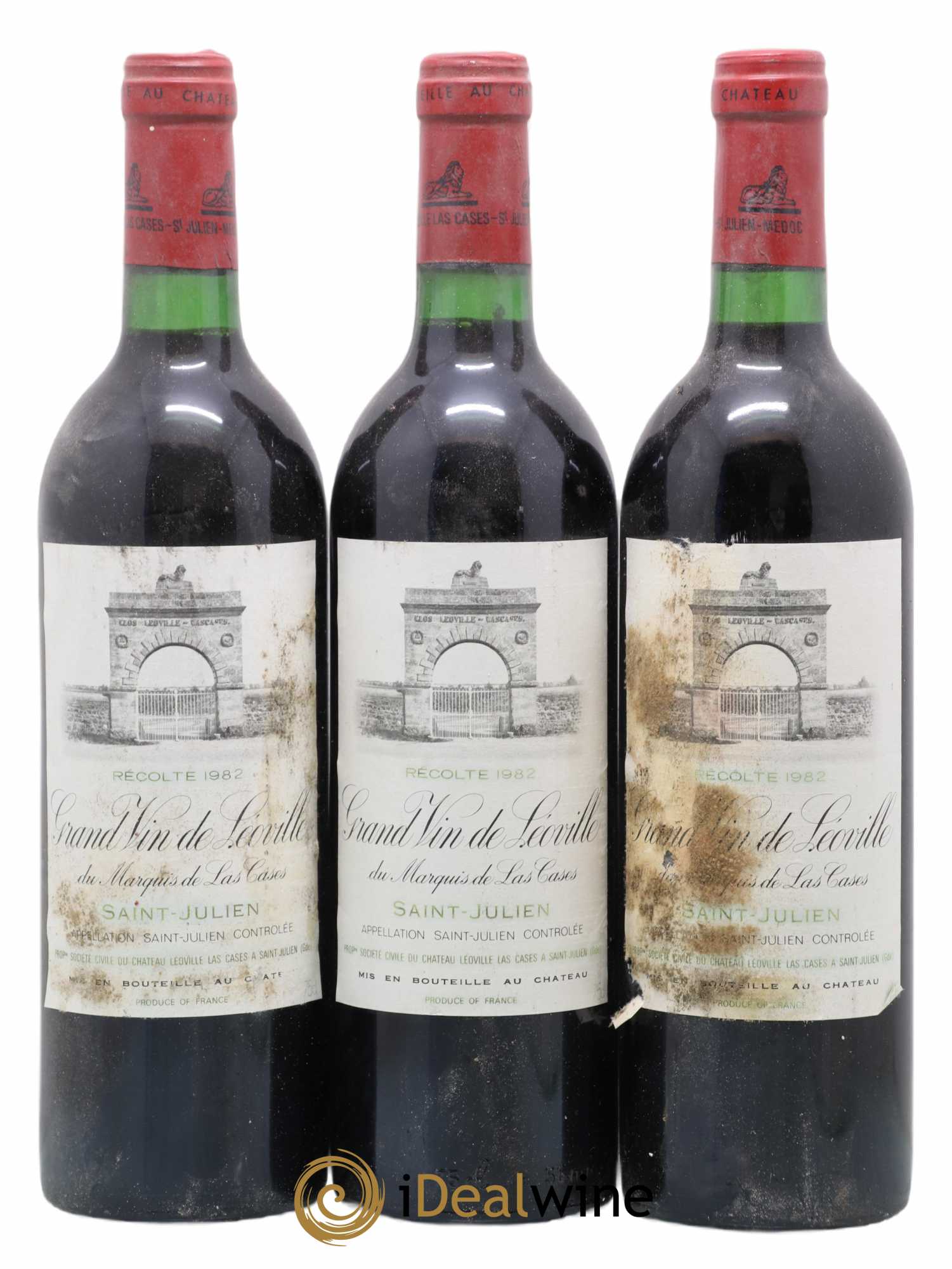 Château Léoville Las Cases 2ème Grand Cru Classé 1982 - Lot de 3 bouteilles - 0