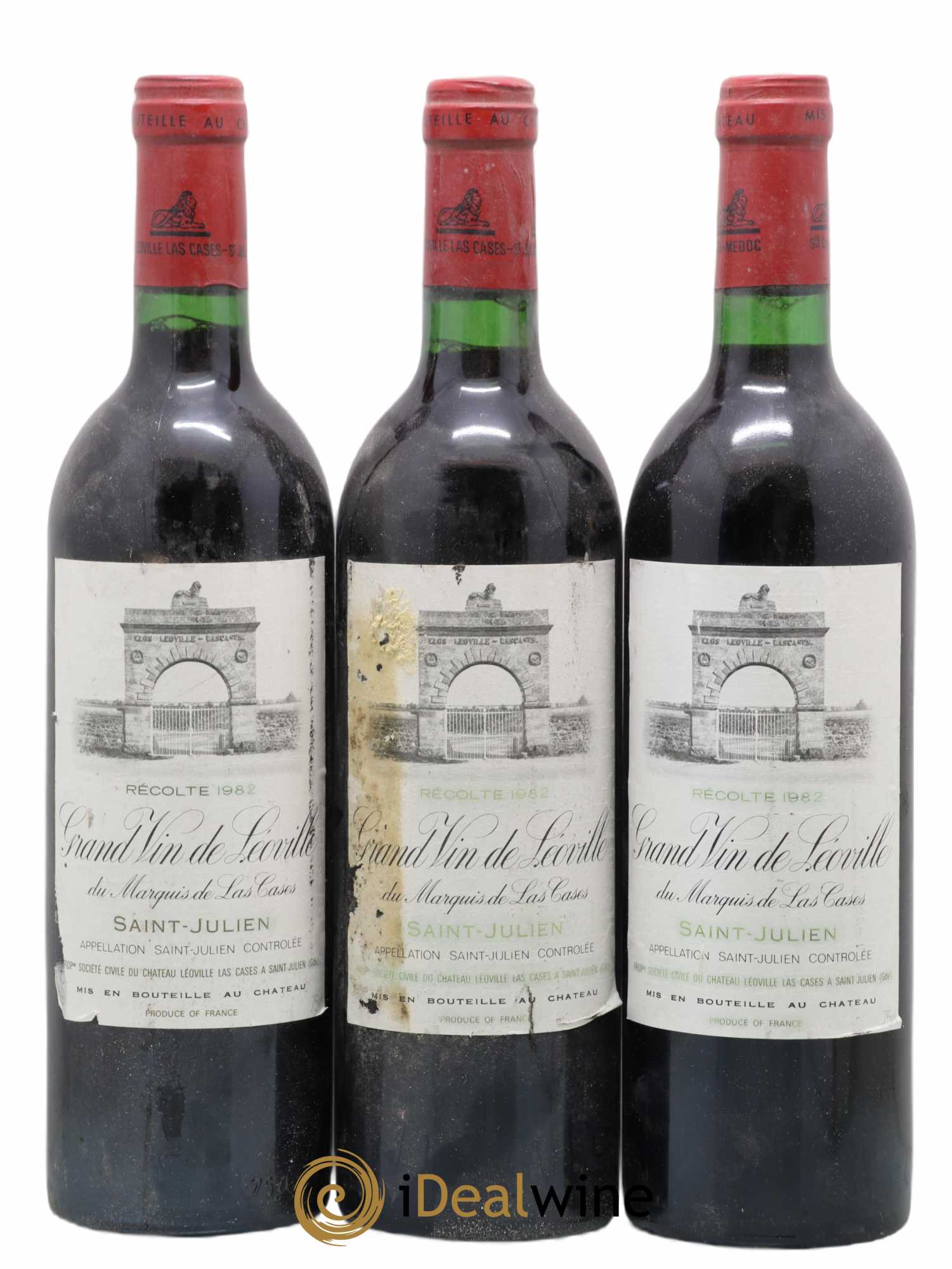 Château Léoville Las Cases 2ème Grand Cru Classé 1982 - Lot de 3 bouteilles - 0