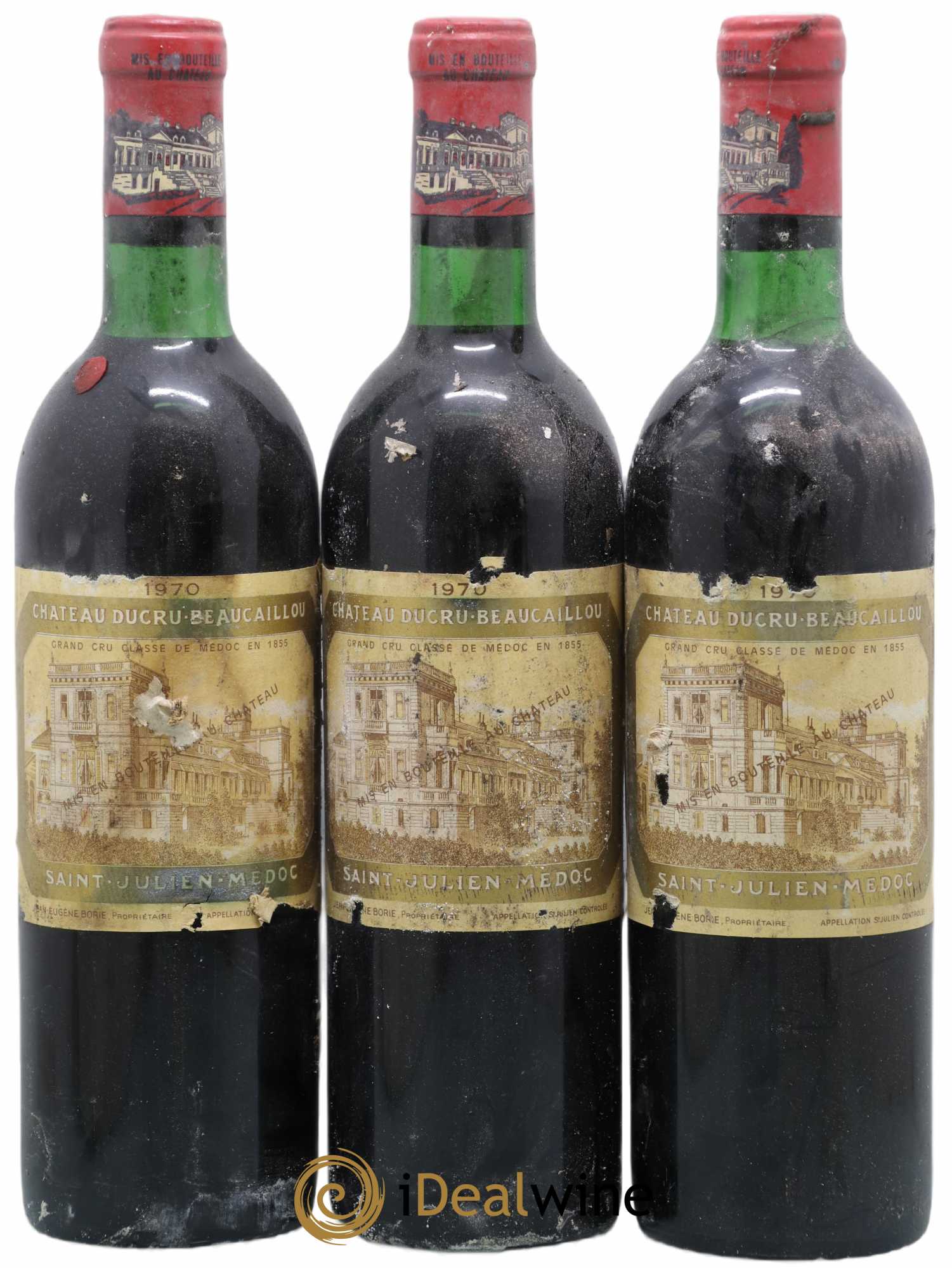 Château Ducru Beaucaillou 2ème Grand Cru Classé 1970 - Lot de 3 bouteilles - 0