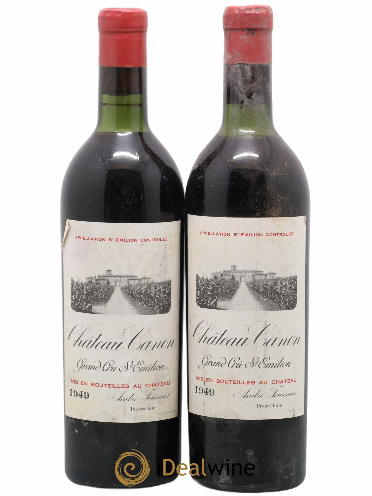 Château Canon 1er Grand Cru Classé B 1949 - Lot de 2 bouteilles - 0